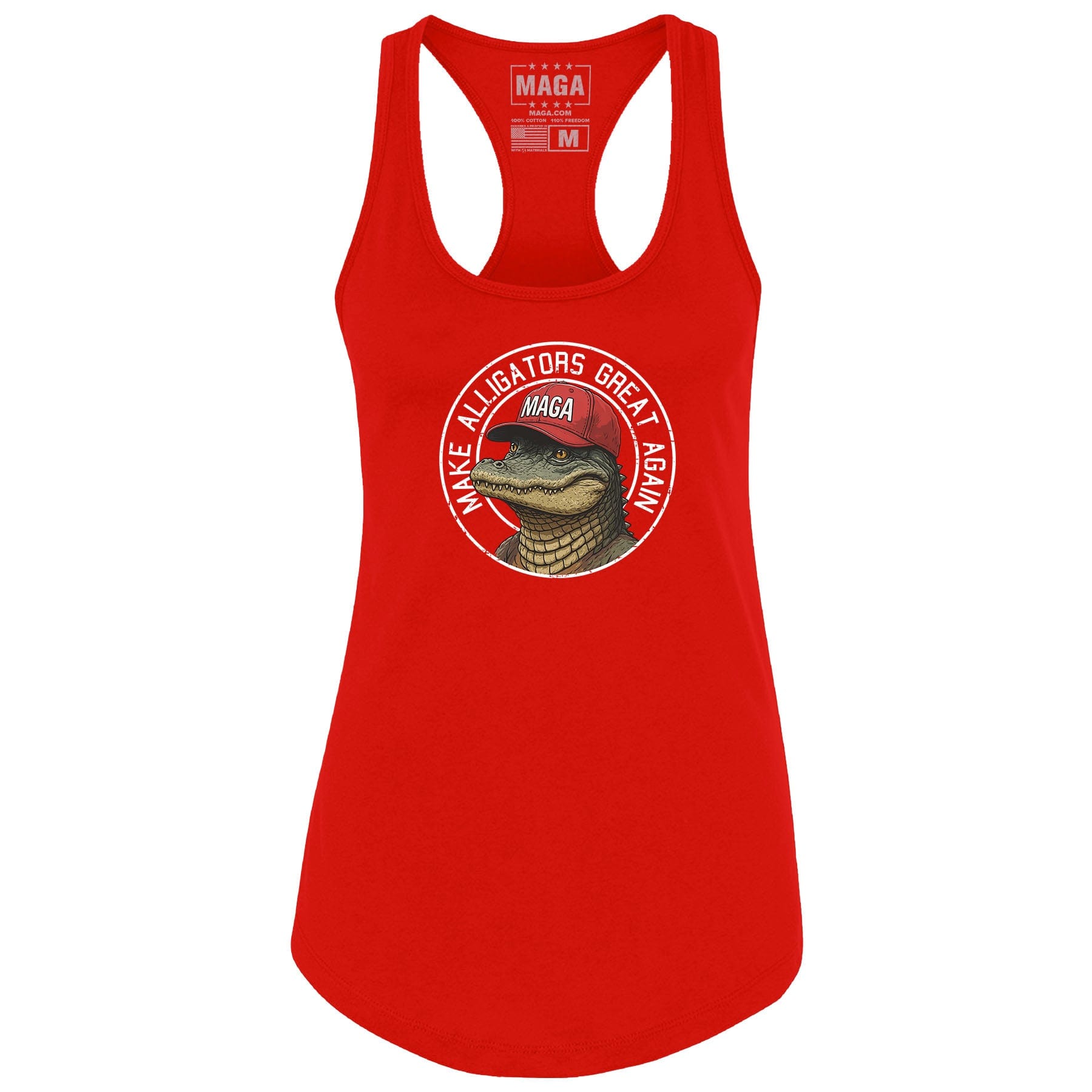 Red / S Make Alligators Great Again v1 Racerback Tank Top maga trump