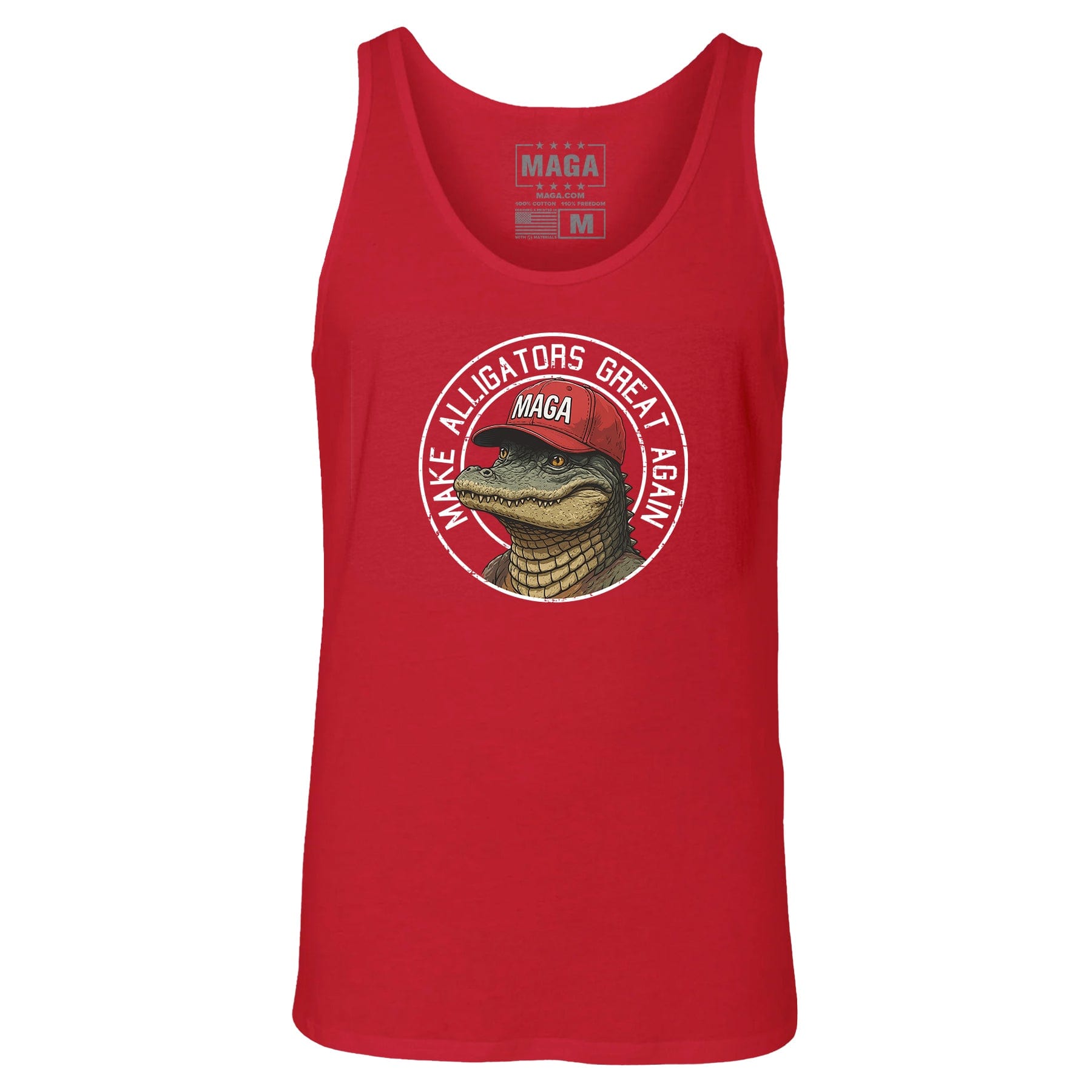 Red / S Make Alligators Great Again v1 Tank Top maga trump