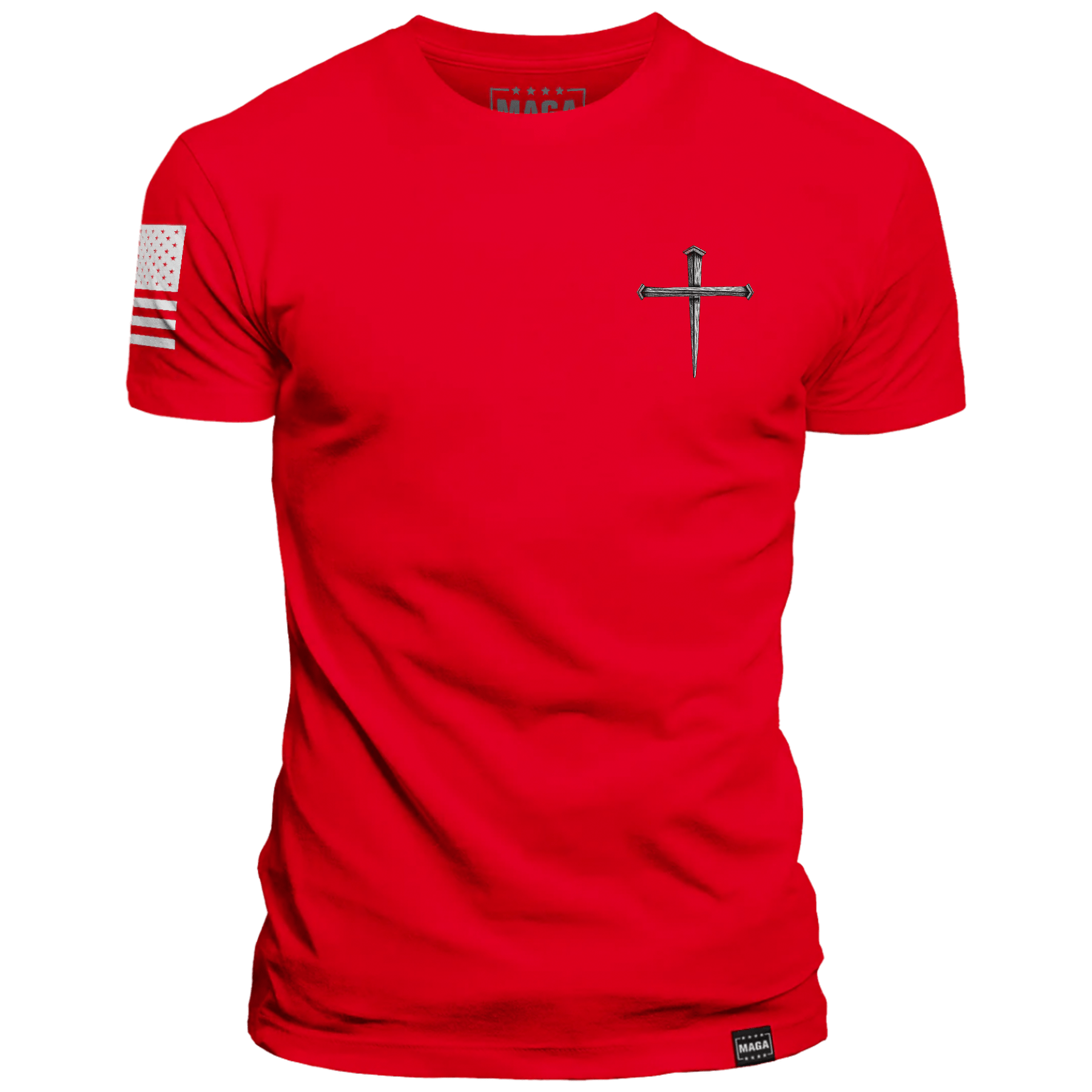 Red / S Make America Holy Again Stake Cross maga trump