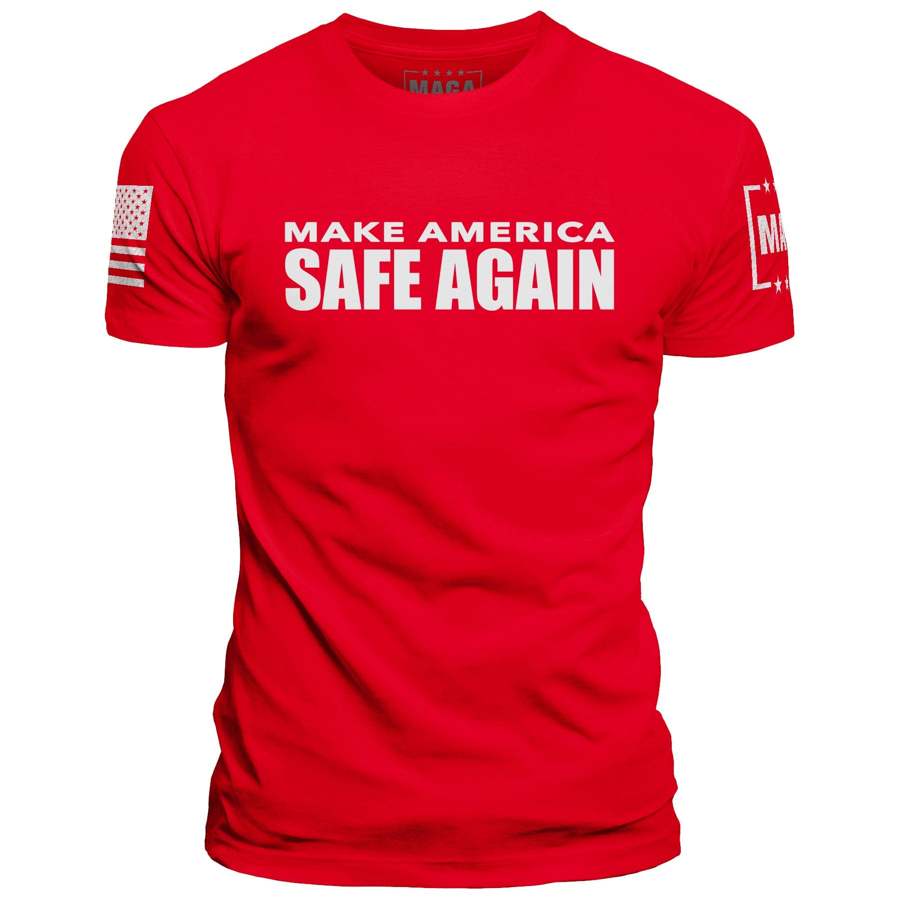 Red / S MAKE AMERICA SAFE AGAIN maga trump
