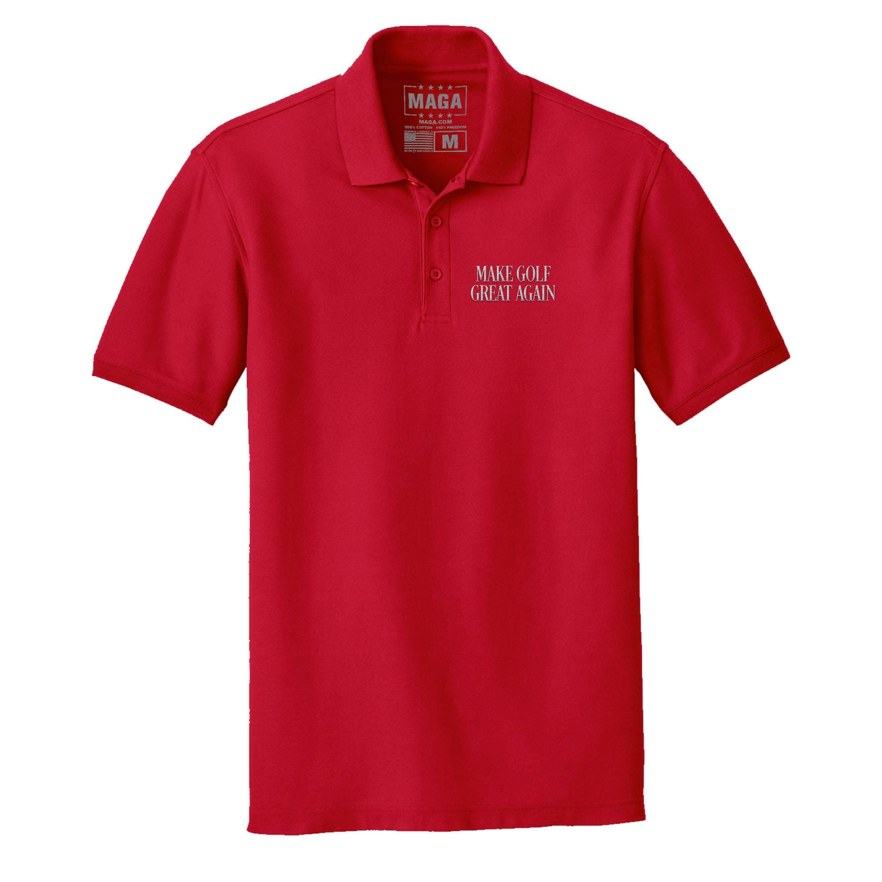 Red / S Make Golf Great Again Polo Shirt maga trump