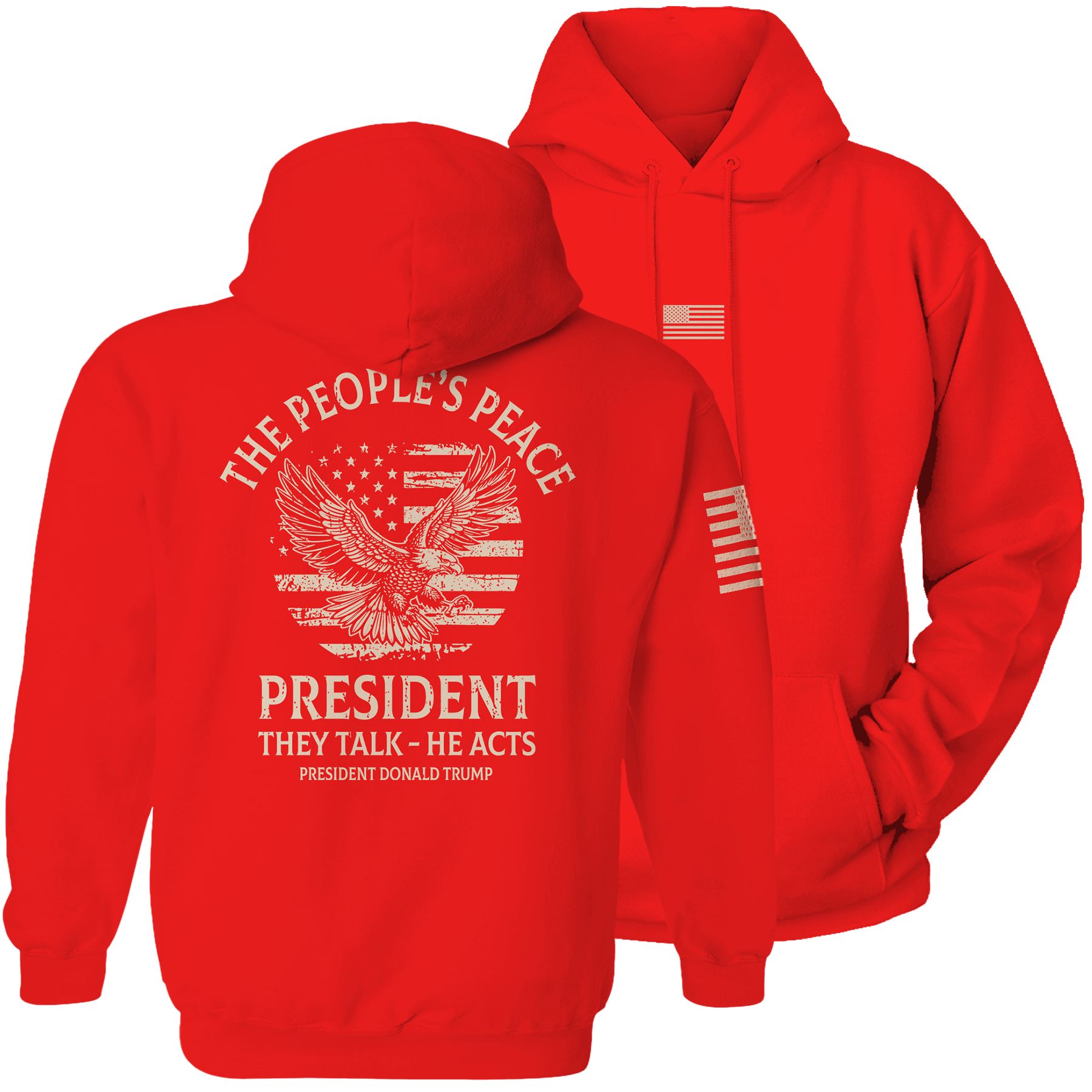 Red / S The People's Peace Hoodie maga trump
