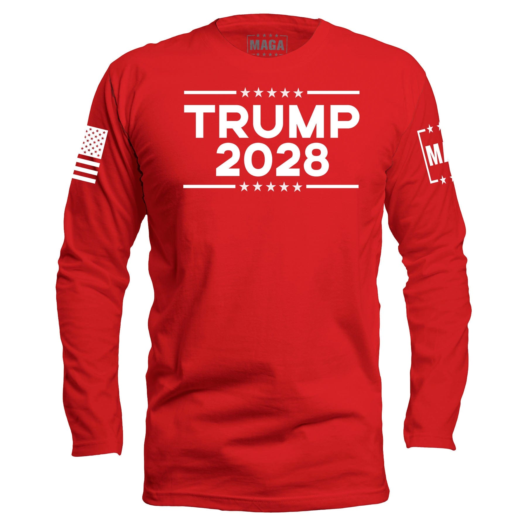 Red / S Trump 2028 Long Sleeve maga trump