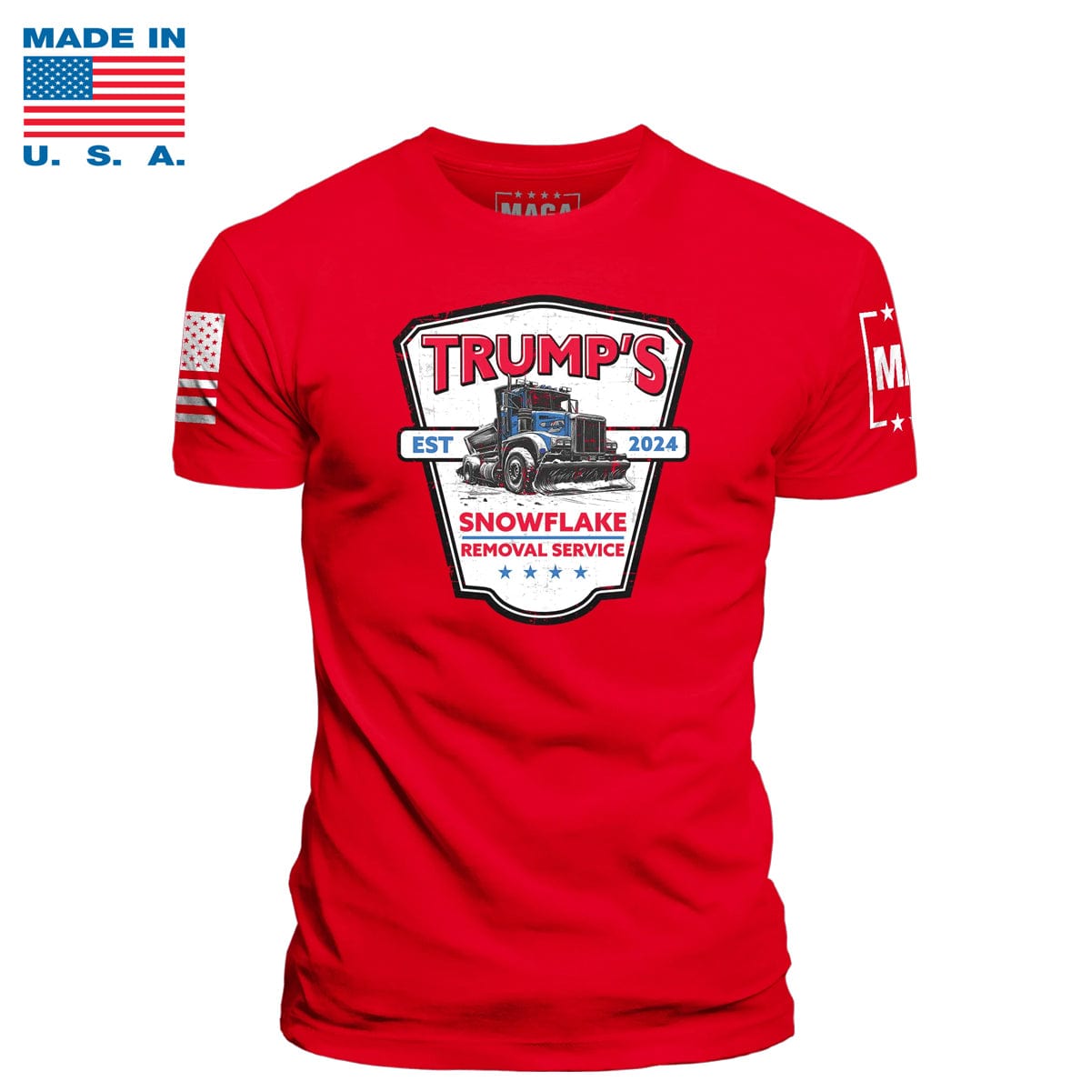 Red / S Trump's Snowflake Removal Made in the USA maga trump