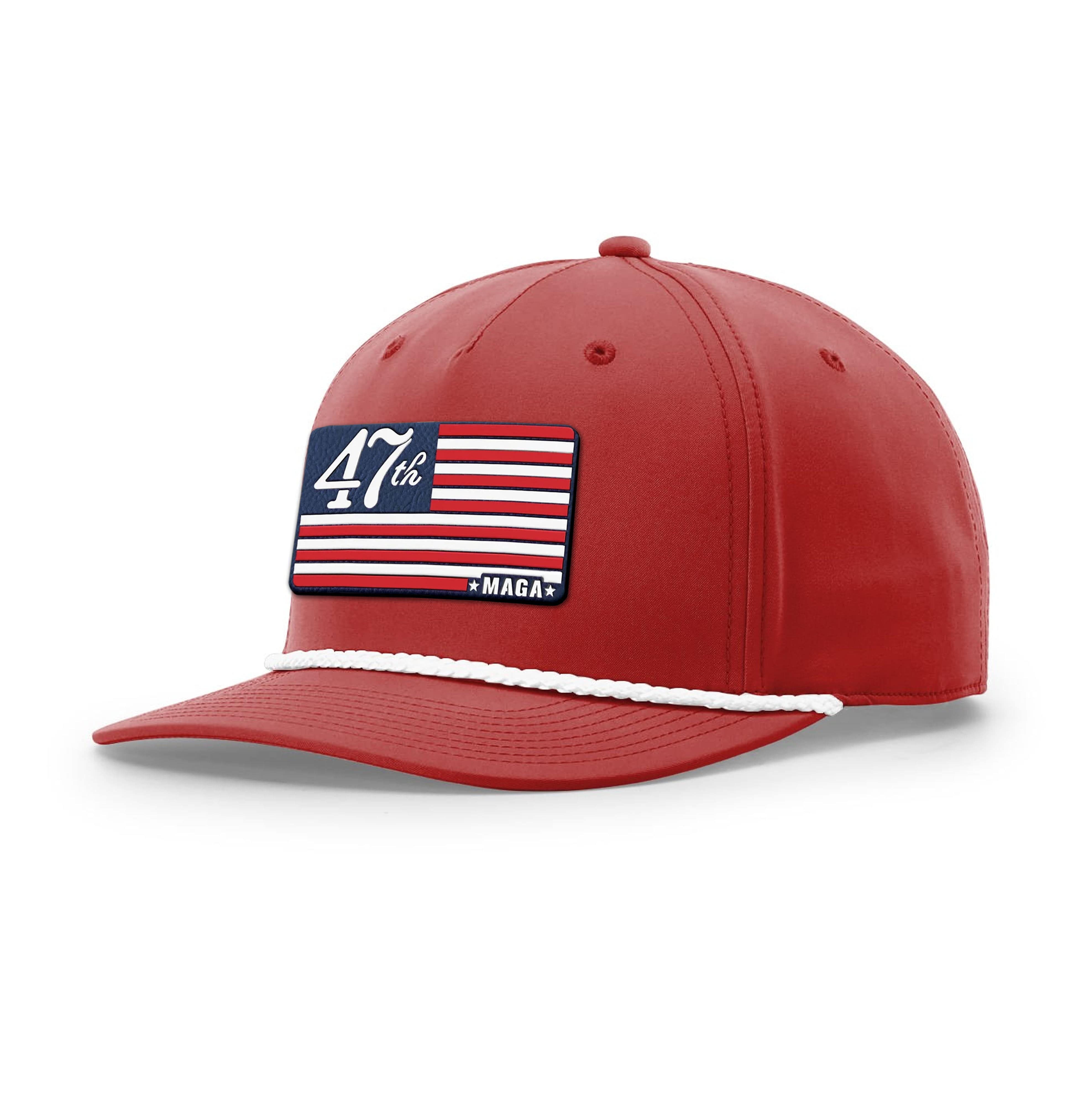 Red/White MAGA 47 Rope Hat maga trump