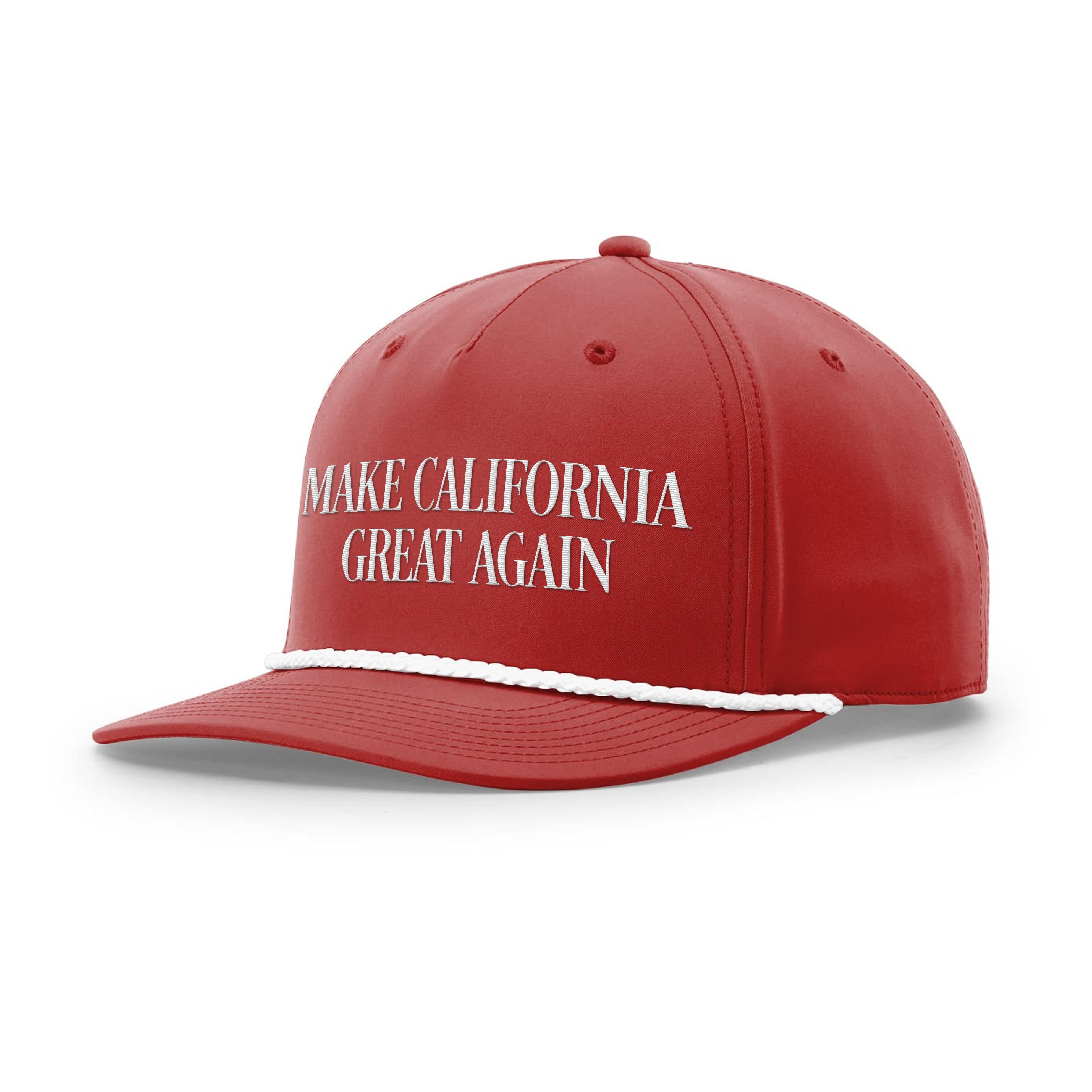 Red/White Make California Great Again Rope Hat maga trump