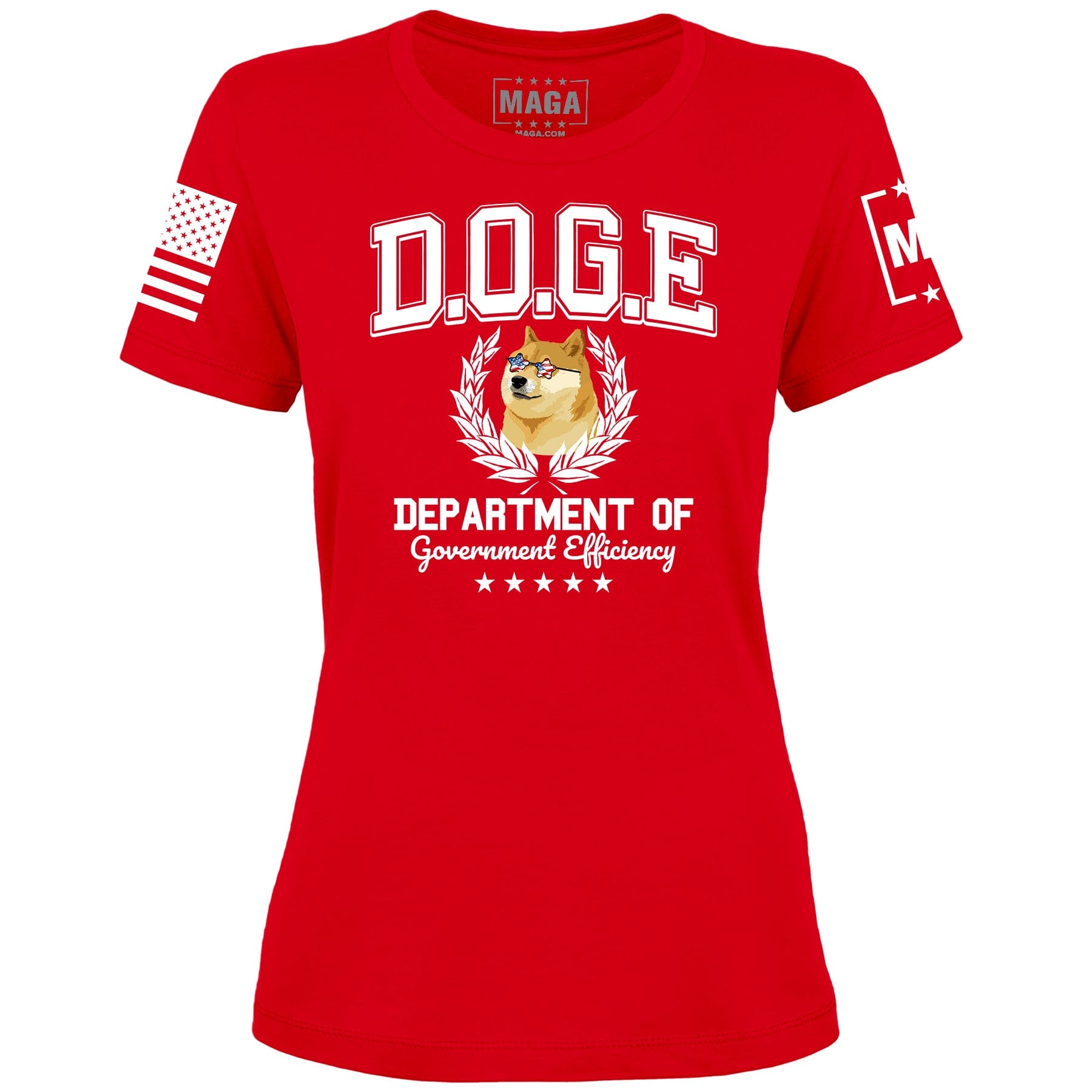 Red / XS D.O.G.E Dog Ladies Tee maga trump