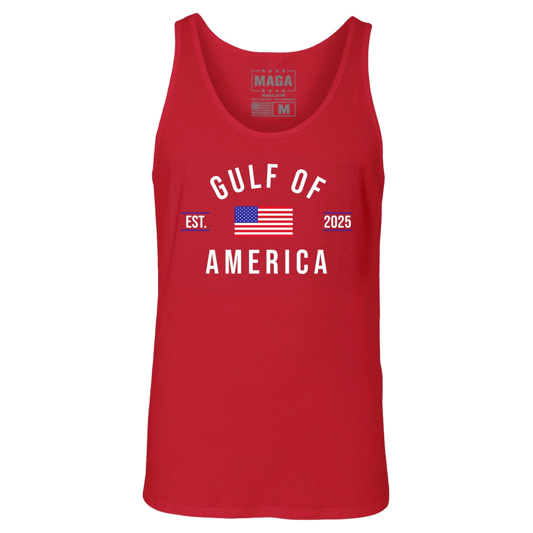 Red / XS Gulf of America EST 2025 Tank Top maga trump