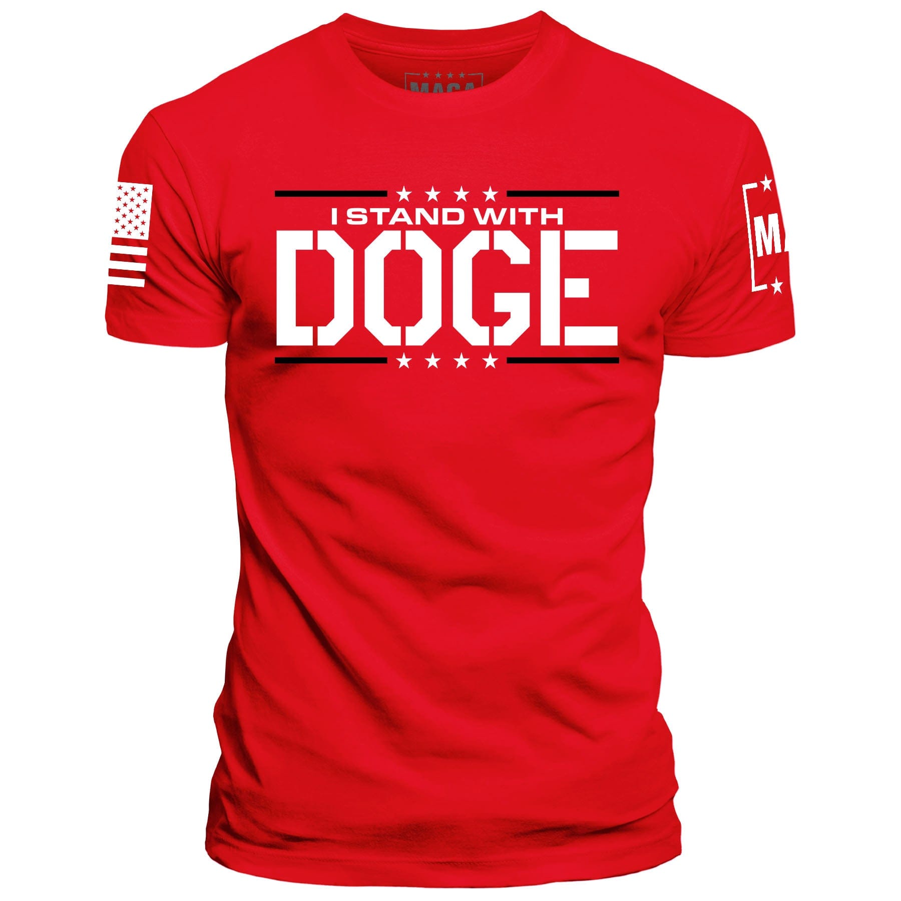 Red / XS I Stand With DOGE maga trump