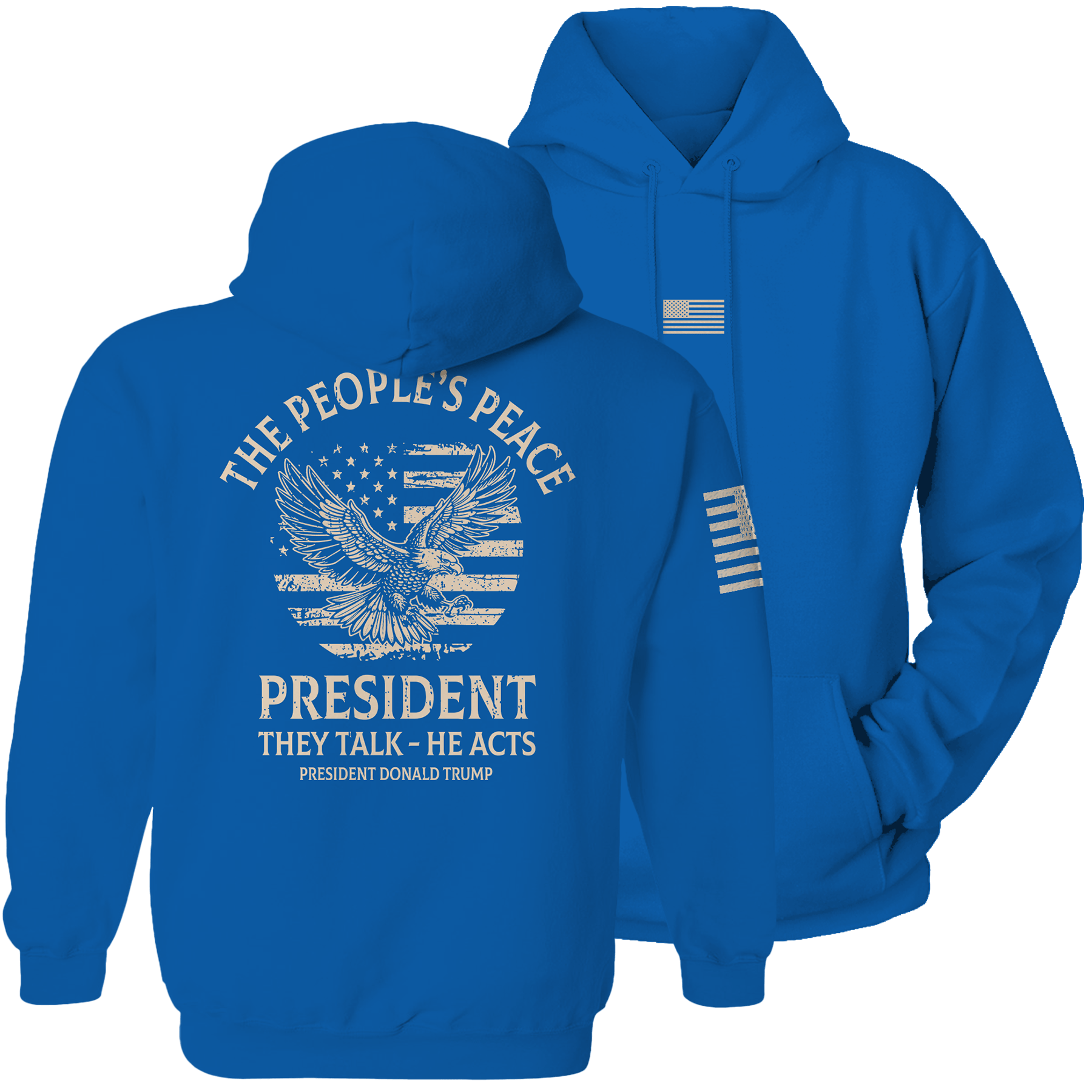 Royal Blue / S The People's Peace Hoodie maga trump
