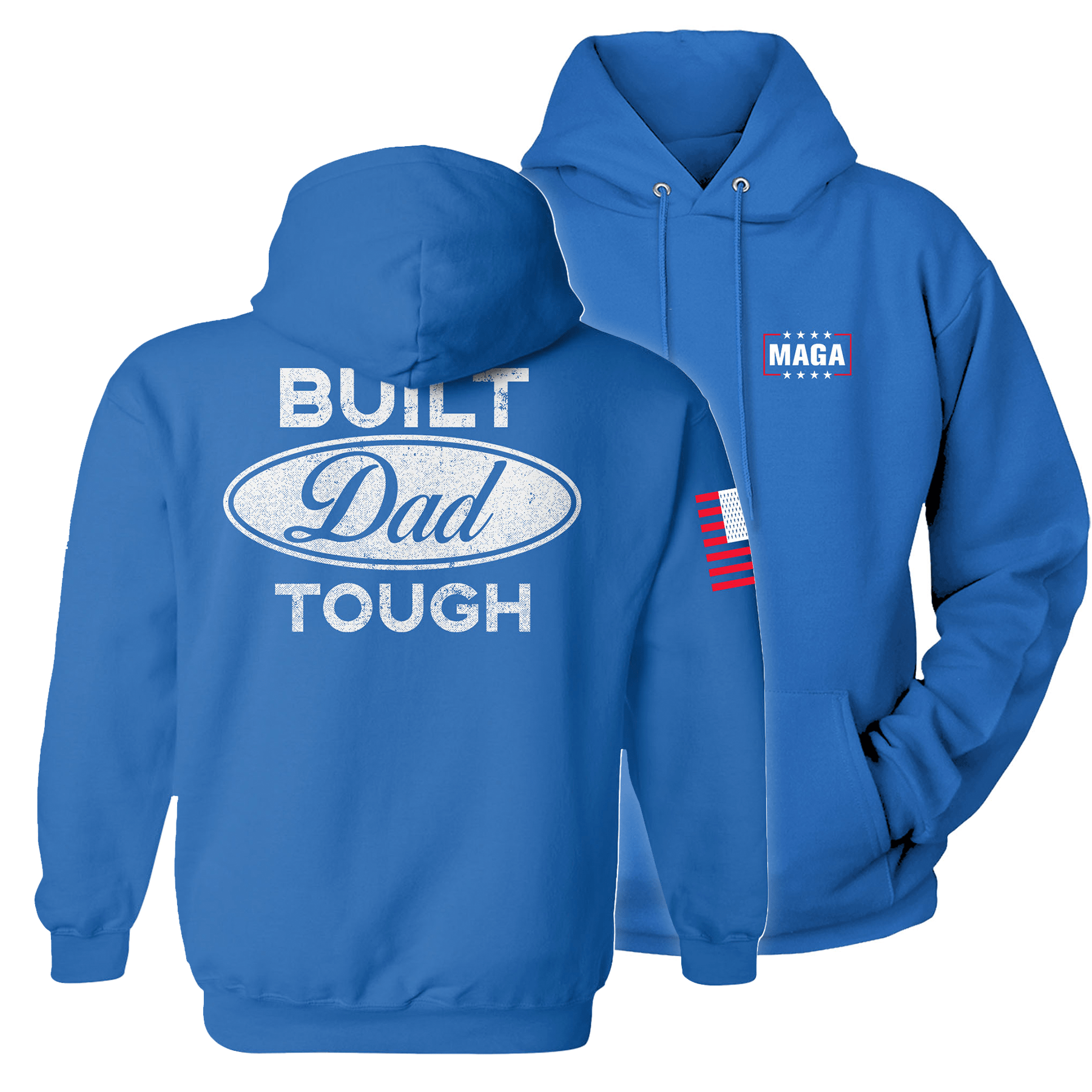 Royal / S Build Dad Tough Hoodie maga trump