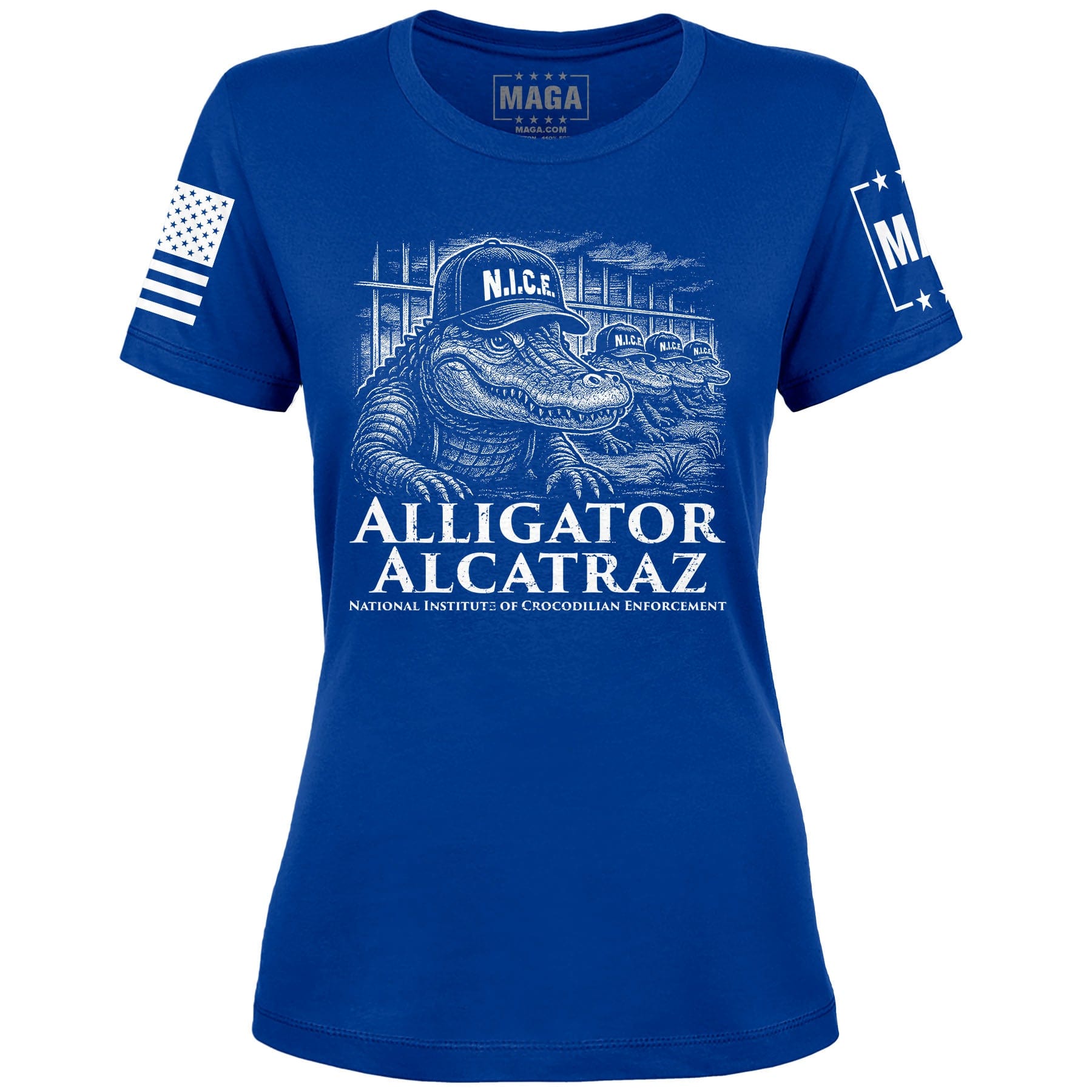 Royal / S N.I.C.E. - Alligator Alcatraz Ladies Tee maga trump