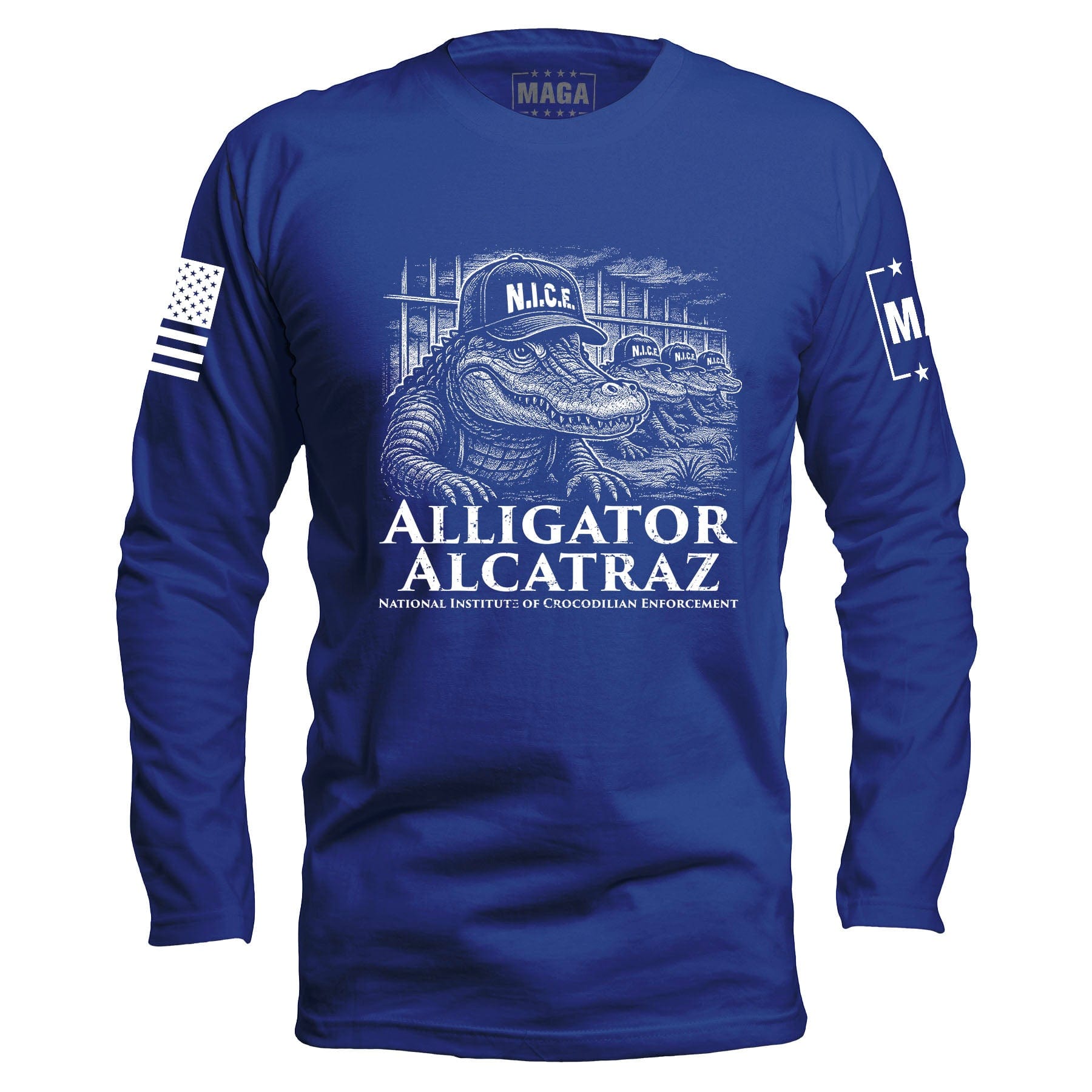 Royal / S N.I.C.E. - Alligator Alcatraz Long Sleeve maga trump