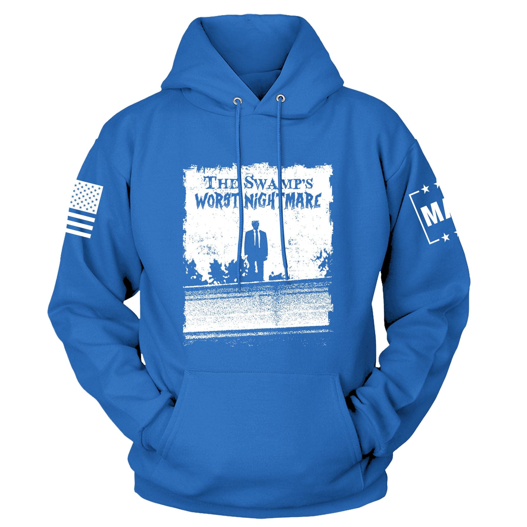 Royal / S The Swamps Nightmare Hoodie maga trump