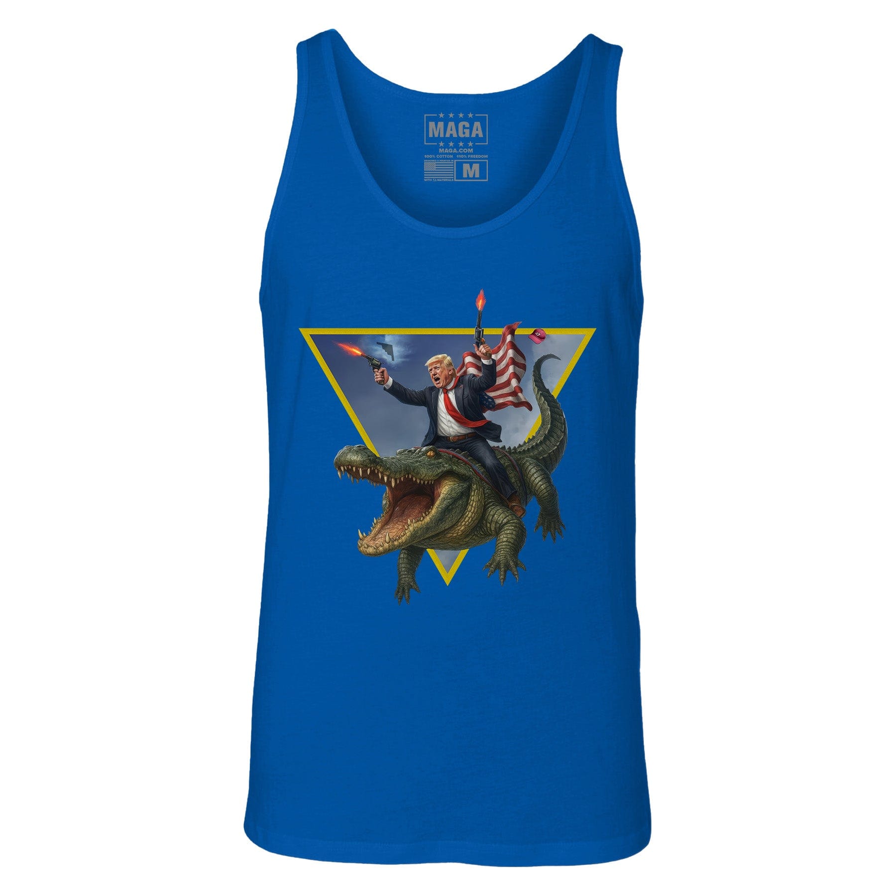 Royal / S Trump Riding Alligator Tank Top maga trump