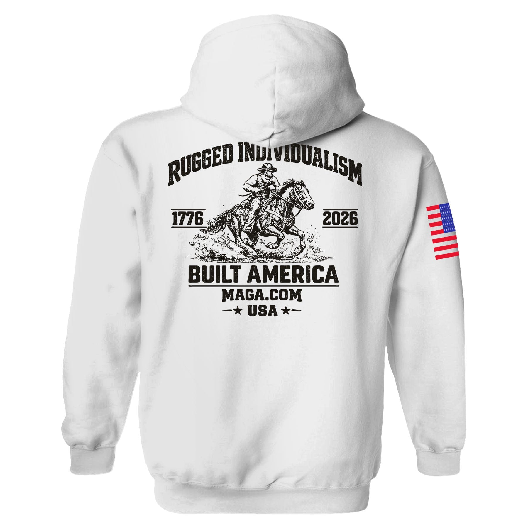 Rugged Individualism Built America Hoodie maga trump