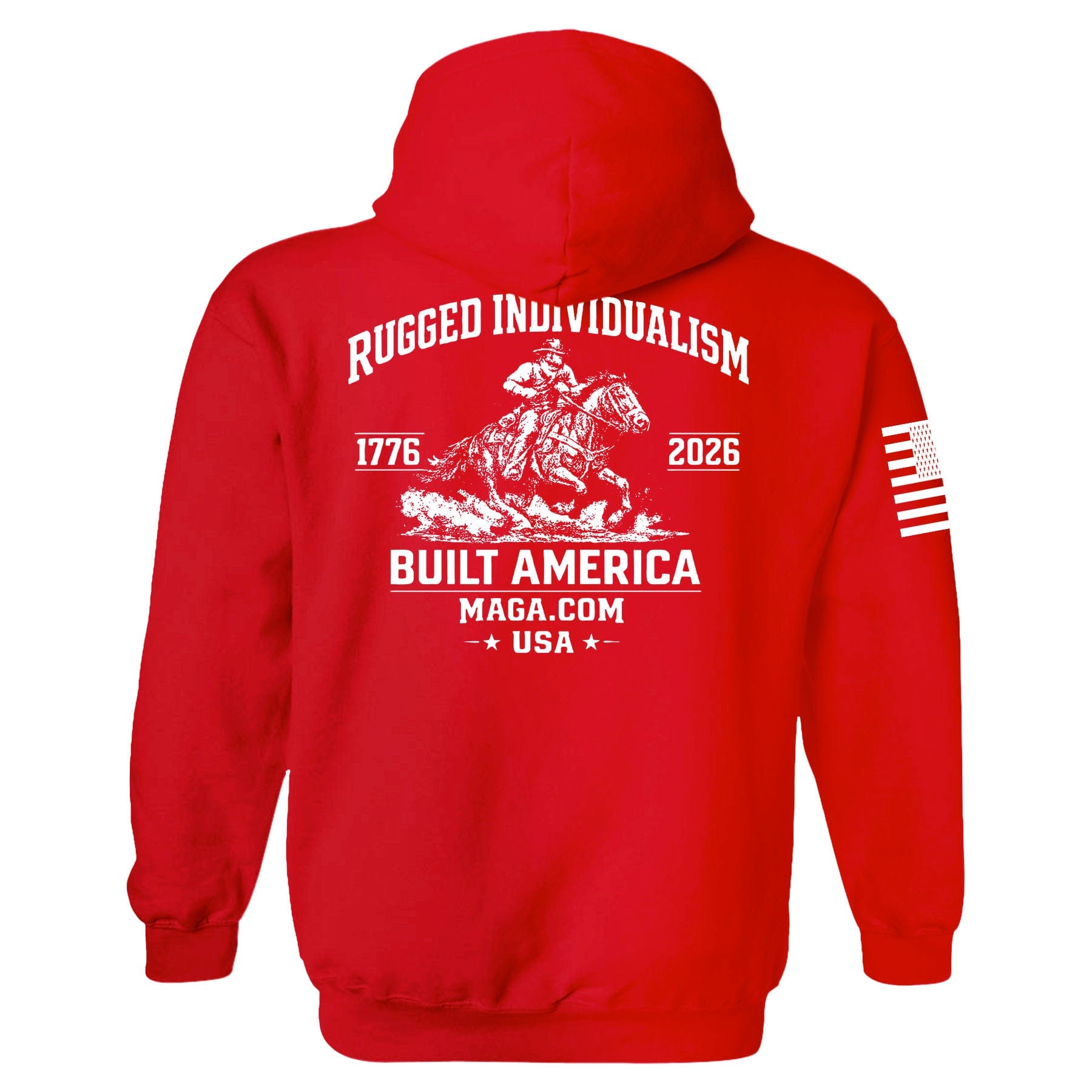 Rugged Individualism Built America Hoodie maga trump