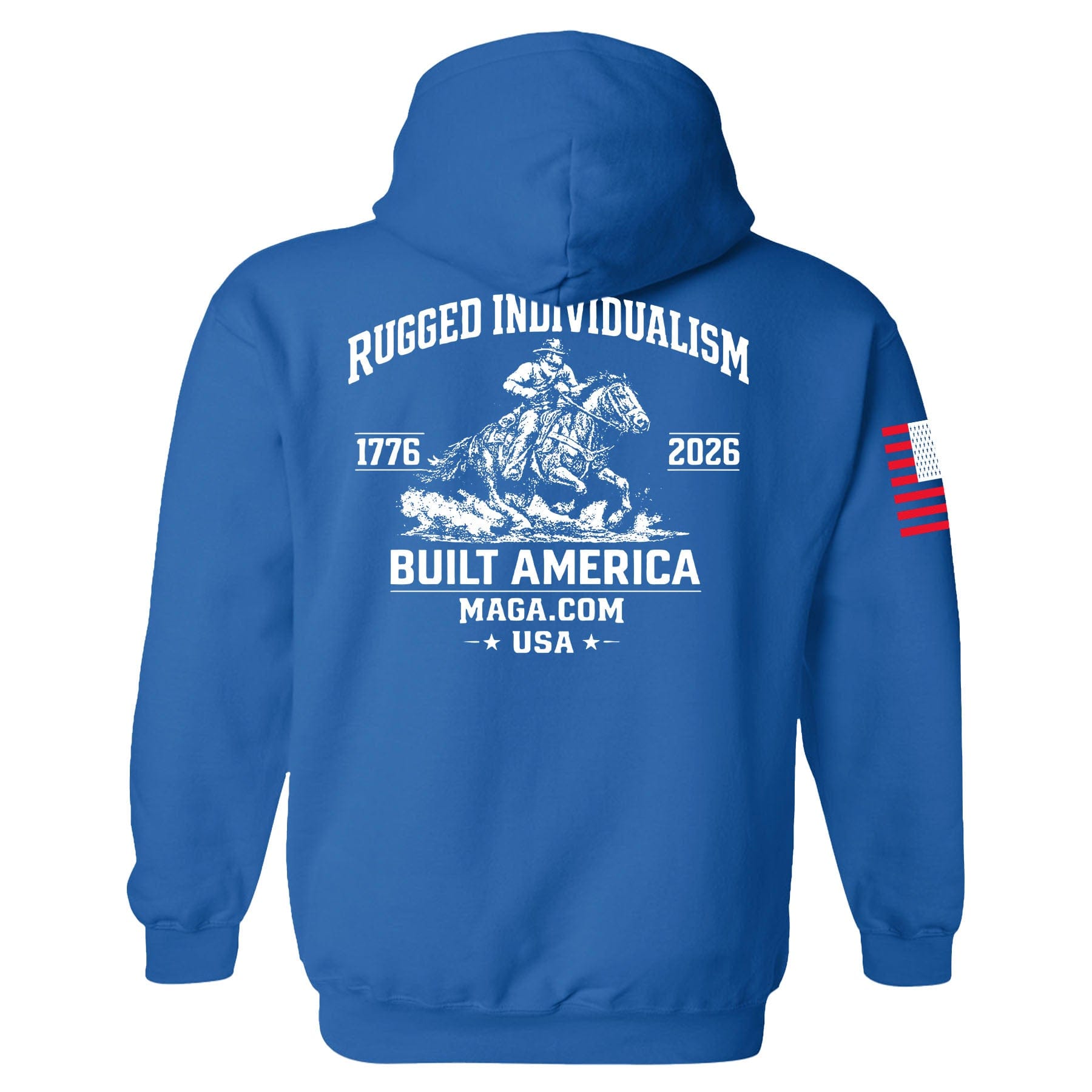 Rugged Individualism Built America Hoodie maga trump