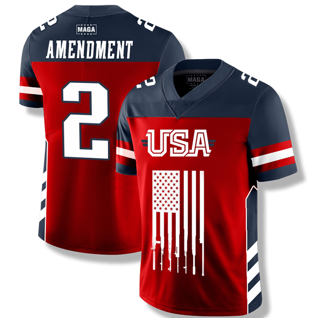S 2nd Amendment Football Jersey maga trump