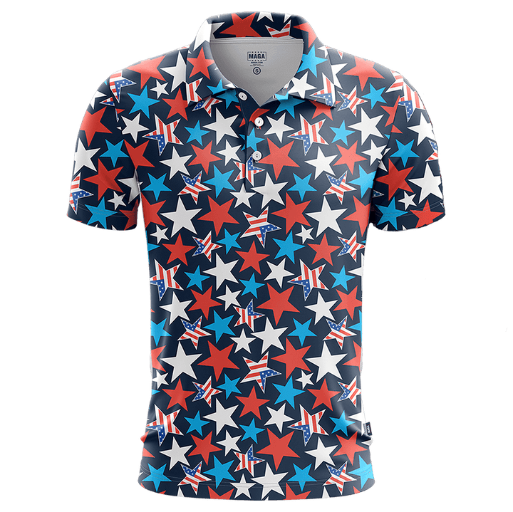 S Stars and Stripes Polo Shirt maga trump