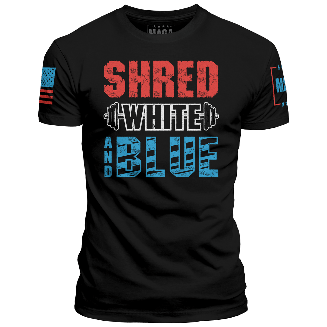Shred White And Blue maga trump