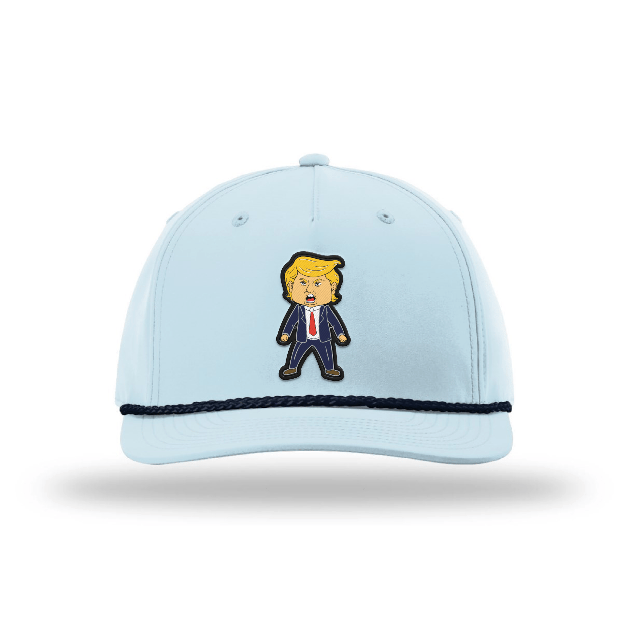 Soft Blue/Navy Happy Trump Rope Hat maga trump