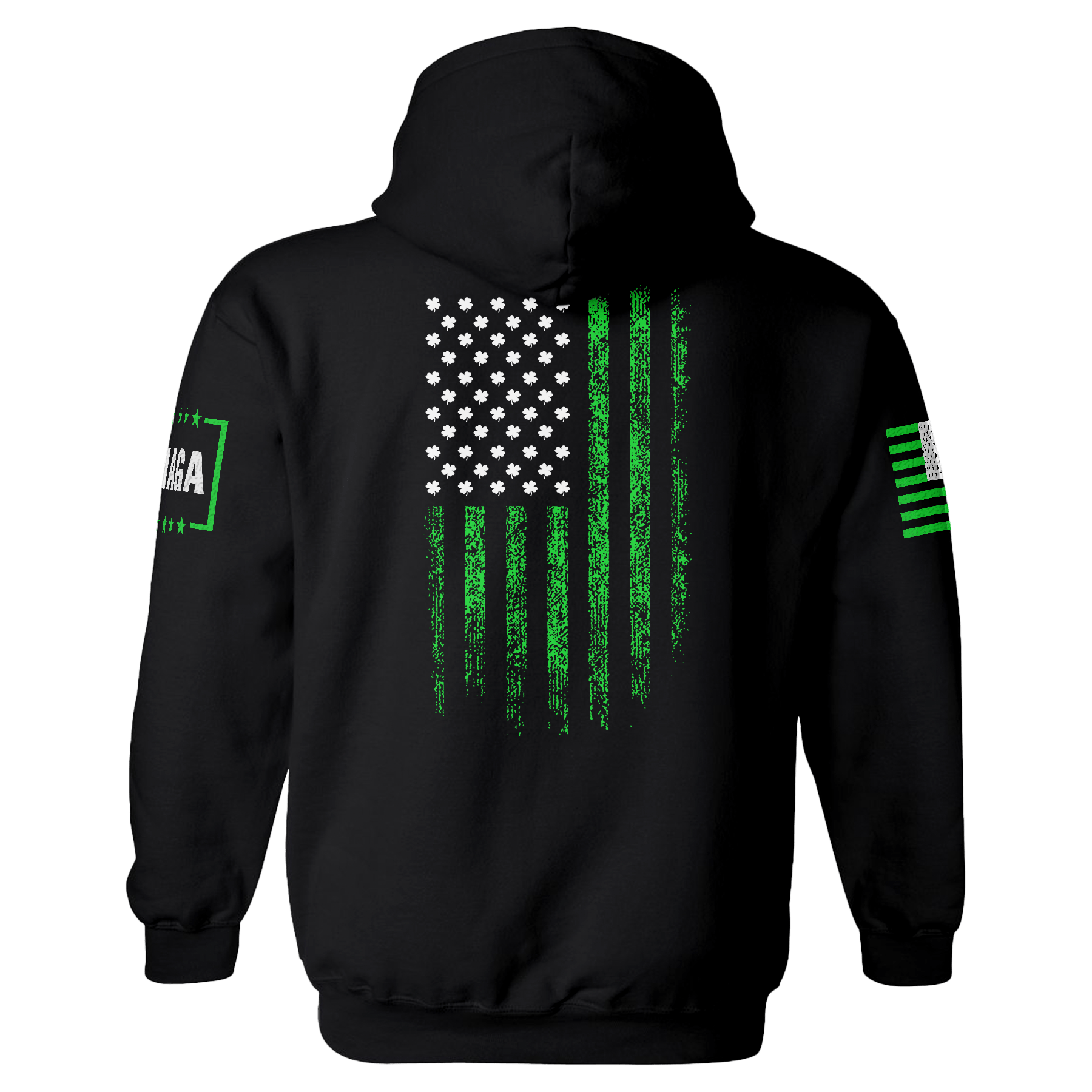 St Paddy Flag Hoodie maga trump