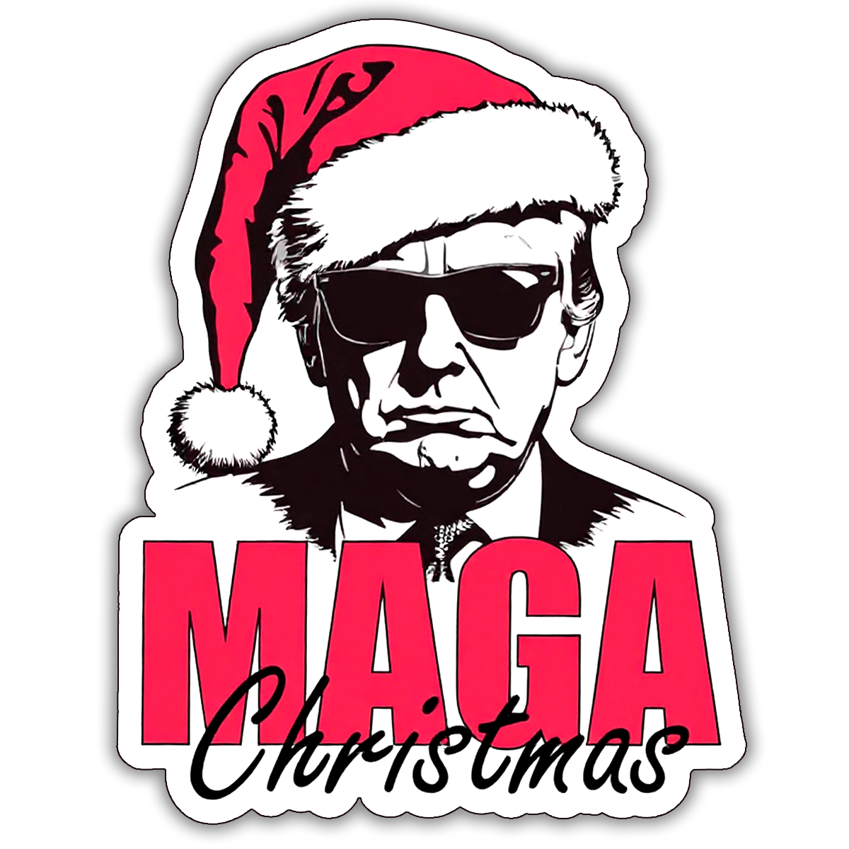 Sticker/Decal MAGA Christmas Sticker maga trump