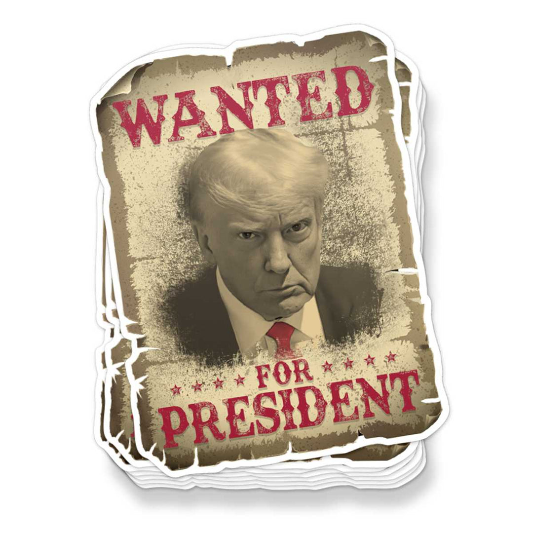Sticker/Decal / OS Wanted for President Sticker maga trump