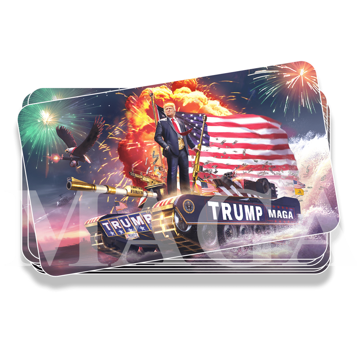 Sticker/Decal Trump Tank 2016 (Re-Mastered) Sticker maga trump