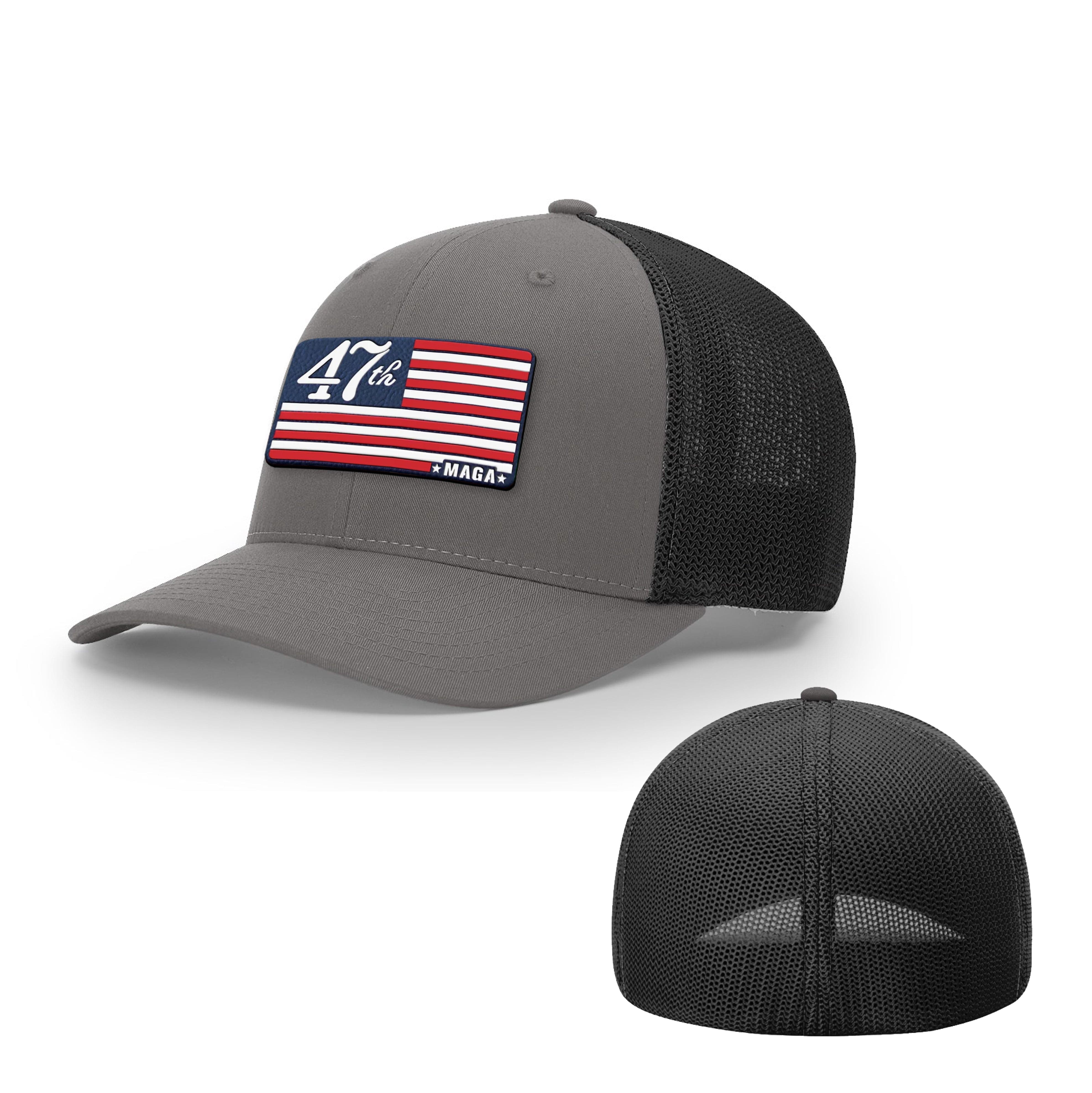 Trucker R-Flex / Charcoal/ Black / SM/MD MAGA 47 Flexfit Hat maga trump