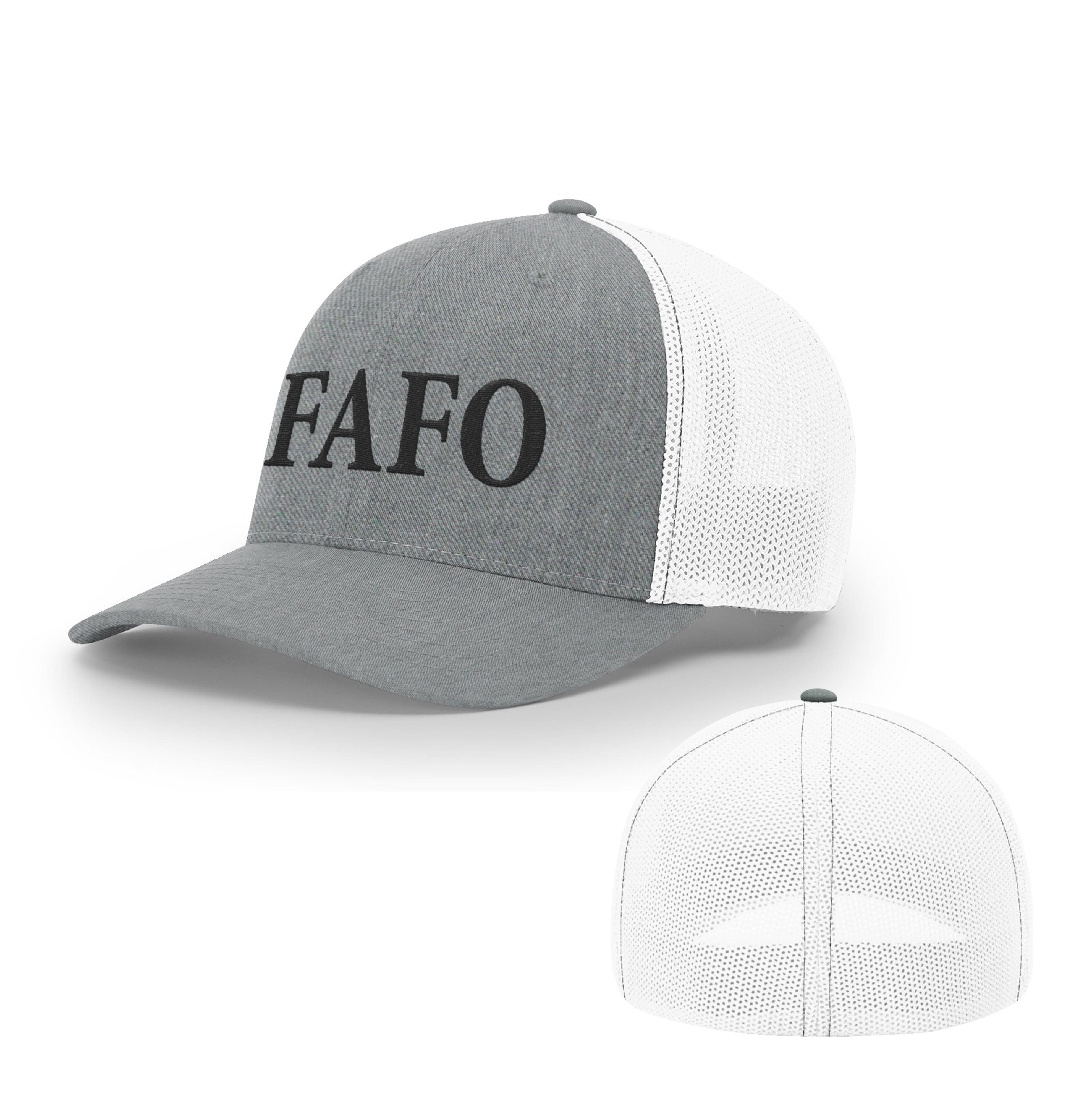 Trucker R-Flex / Heather Gray/White / S/M FAFO Flexfit Hat maga trump