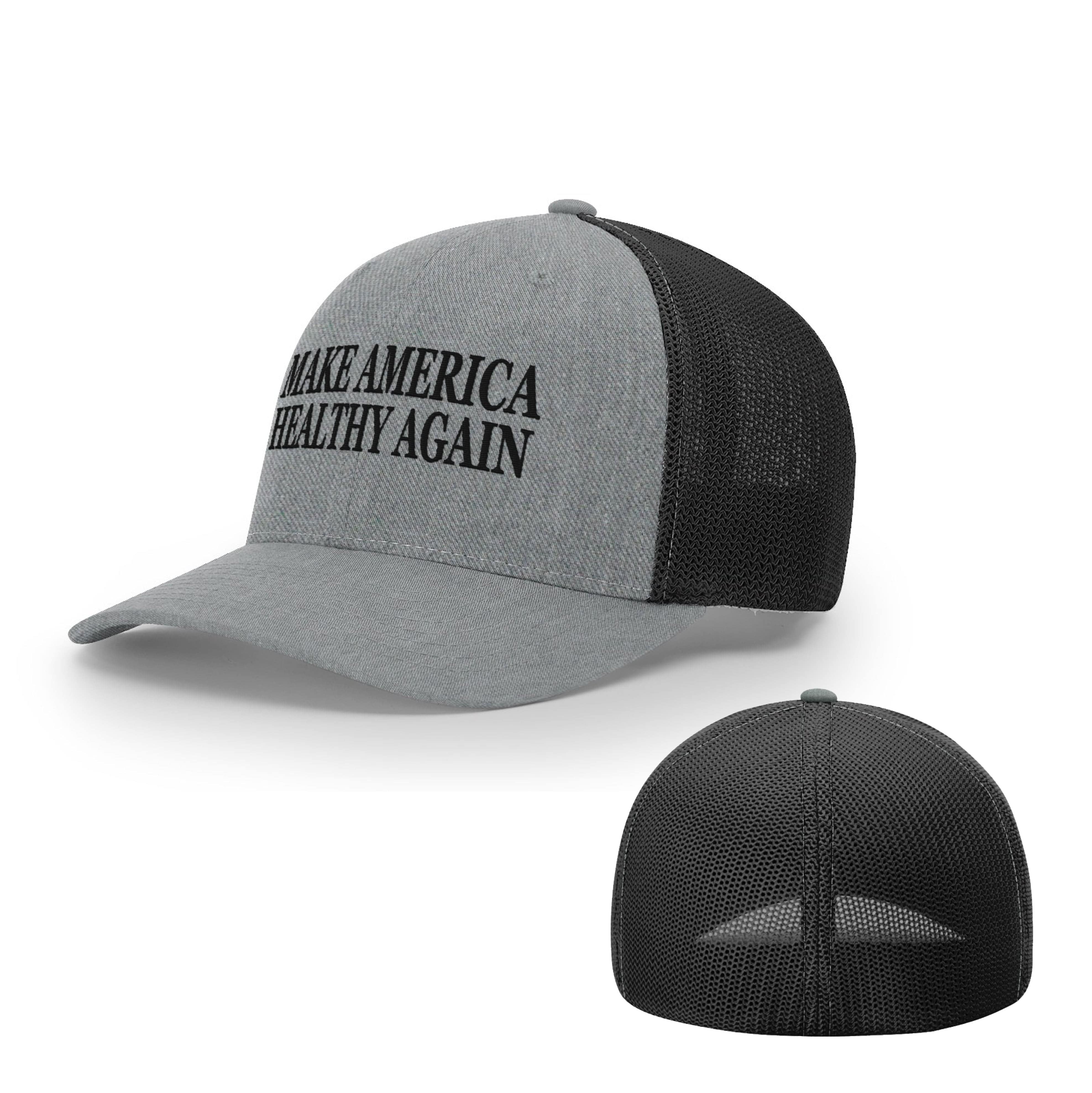 Trucker R-Flex / Heather Grey/ Black / SM/MD Make America Healthy Again Flexfit Hat maga trump