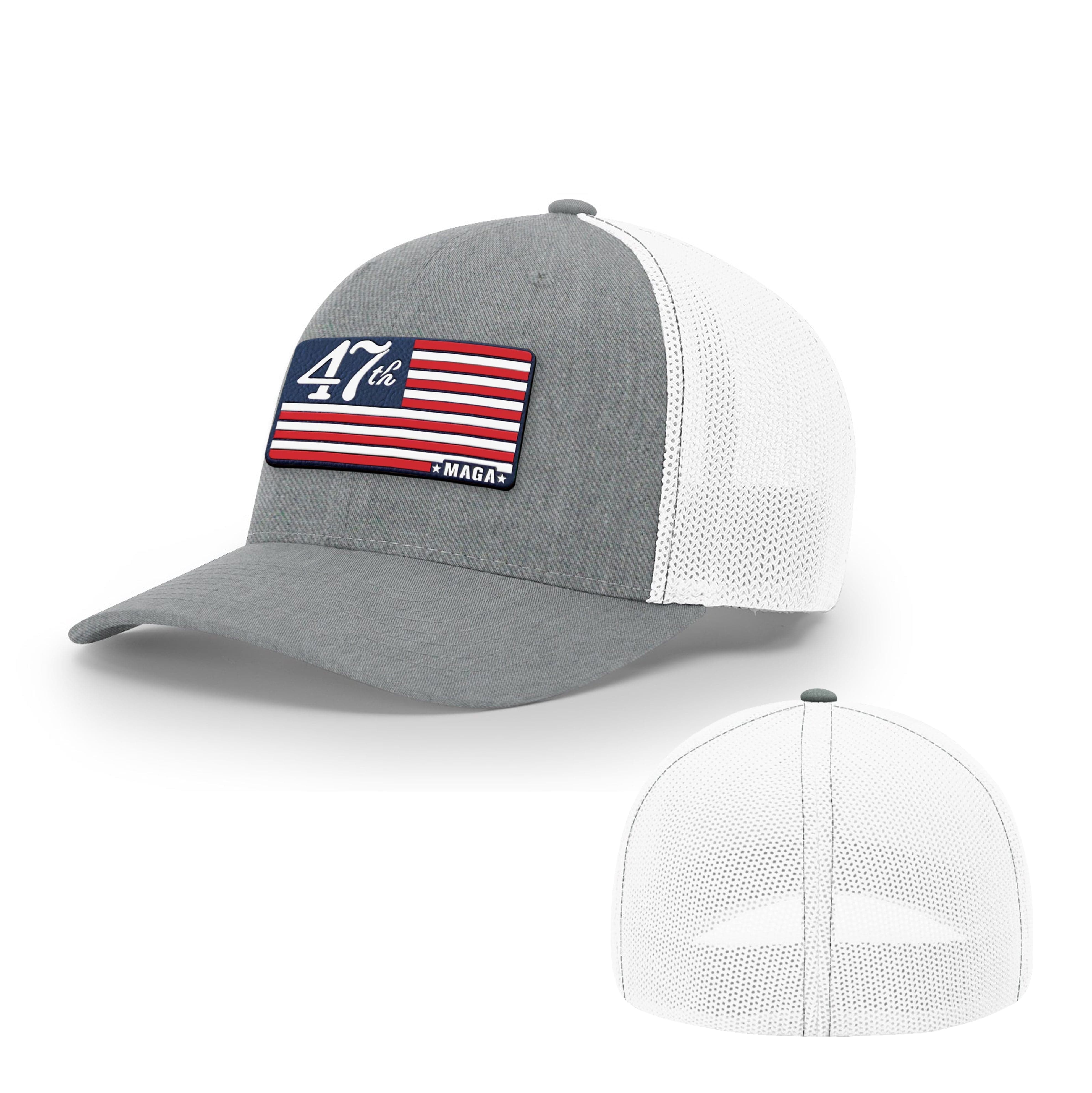 Trucker R-Flex / Heather Grey/ White / SM/MD MAGA 47 Flexfit Hat maga trump