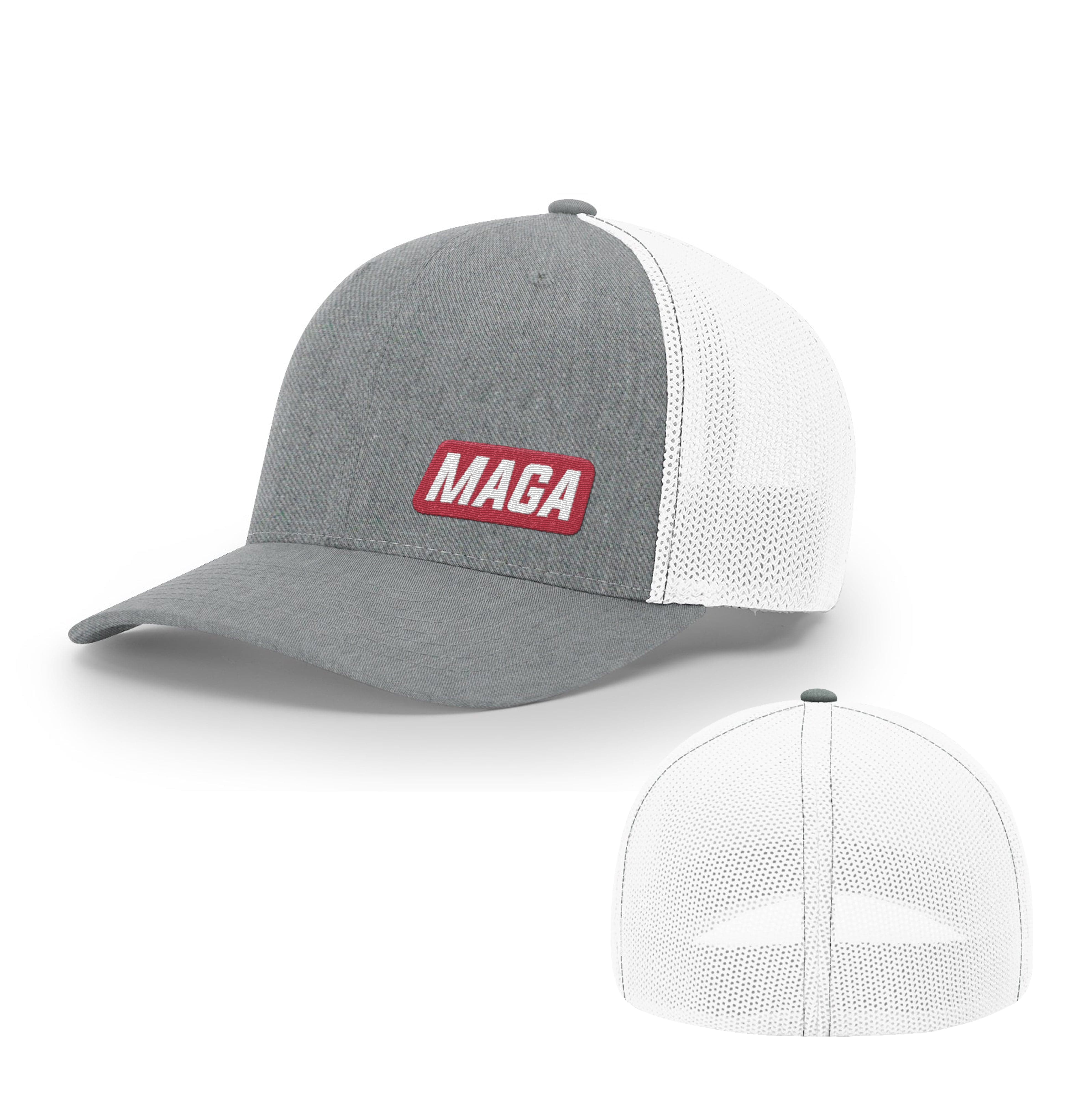 Trucker R-Flex / Heather Grey/ White / SM/MD MAGA Flexfit Hat maga trump