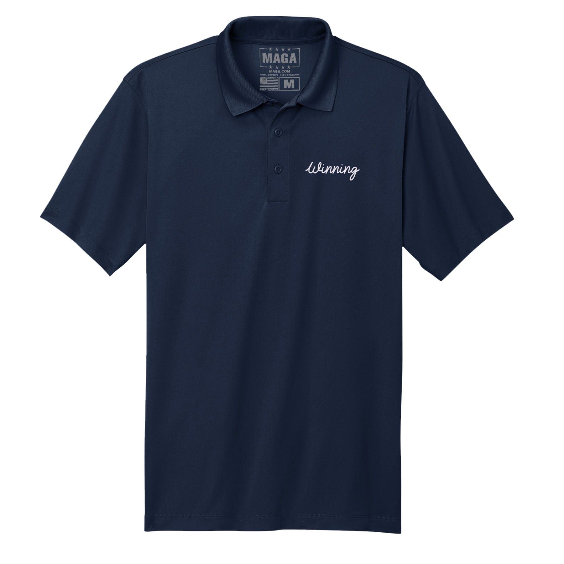 True Navy / S Winning Polo Shirt maga trump