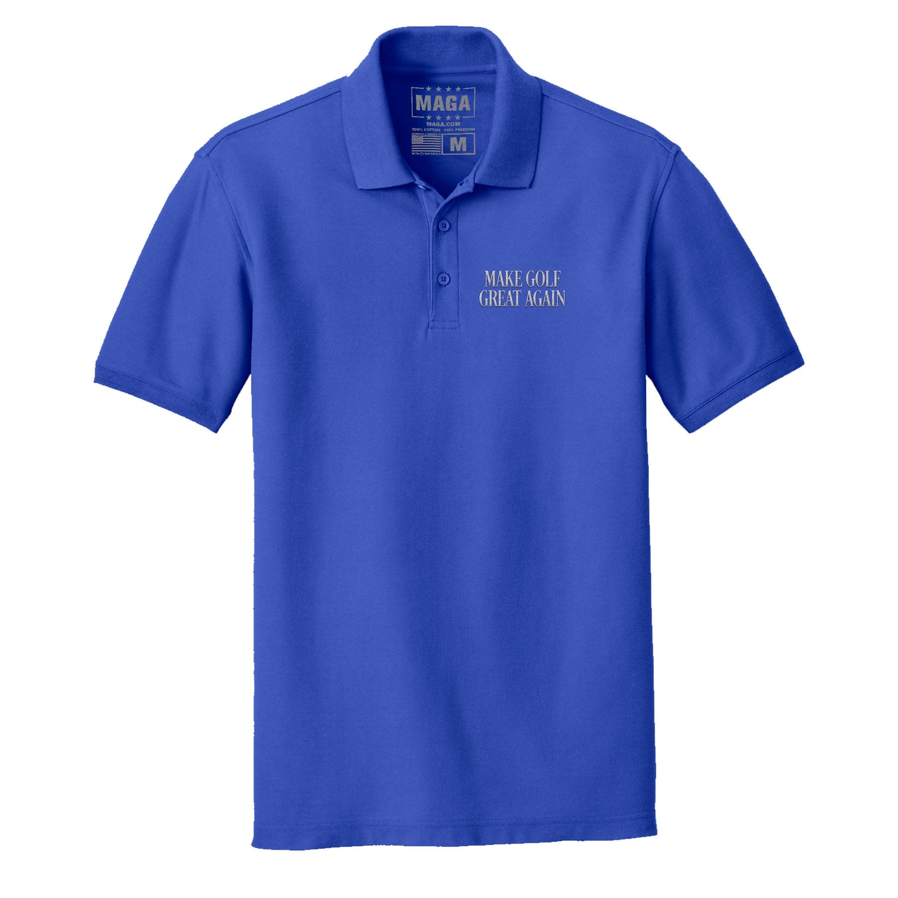 True Royal / S Make Golf Great Again Polo Shirt maga trump