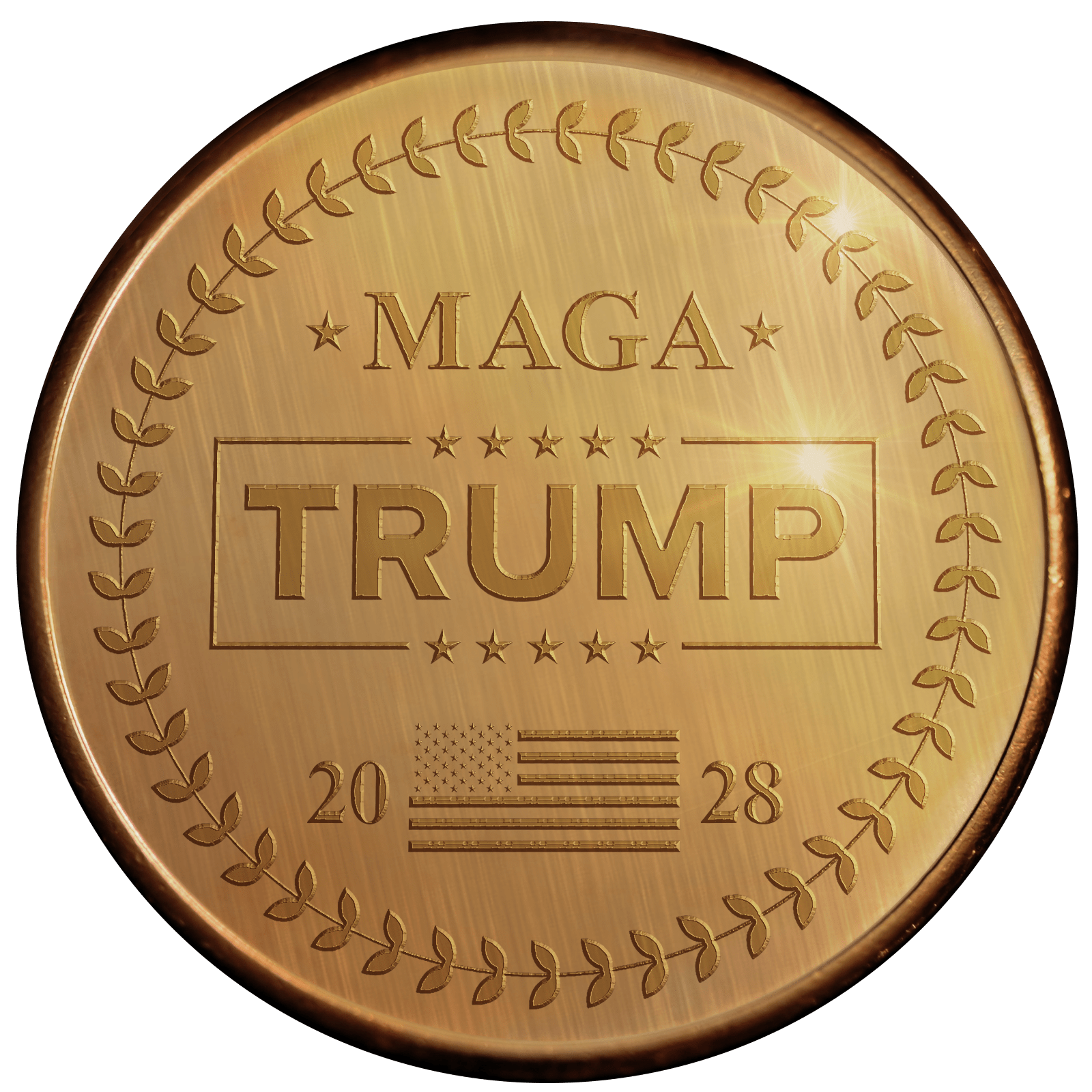 Trump 2028 Gold Coin maga trump
