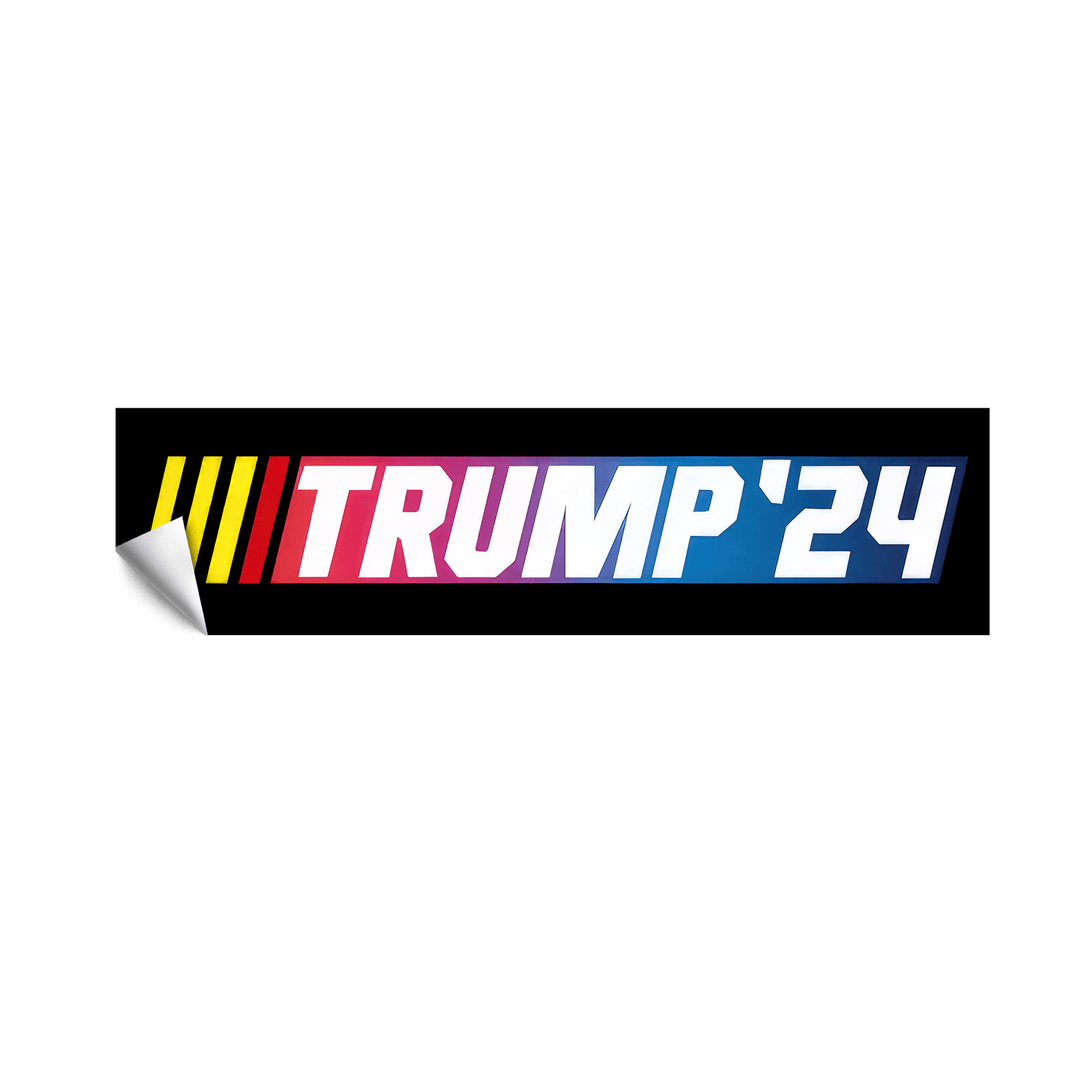 Trump 24 Nascar Bumper Sticker maga trump