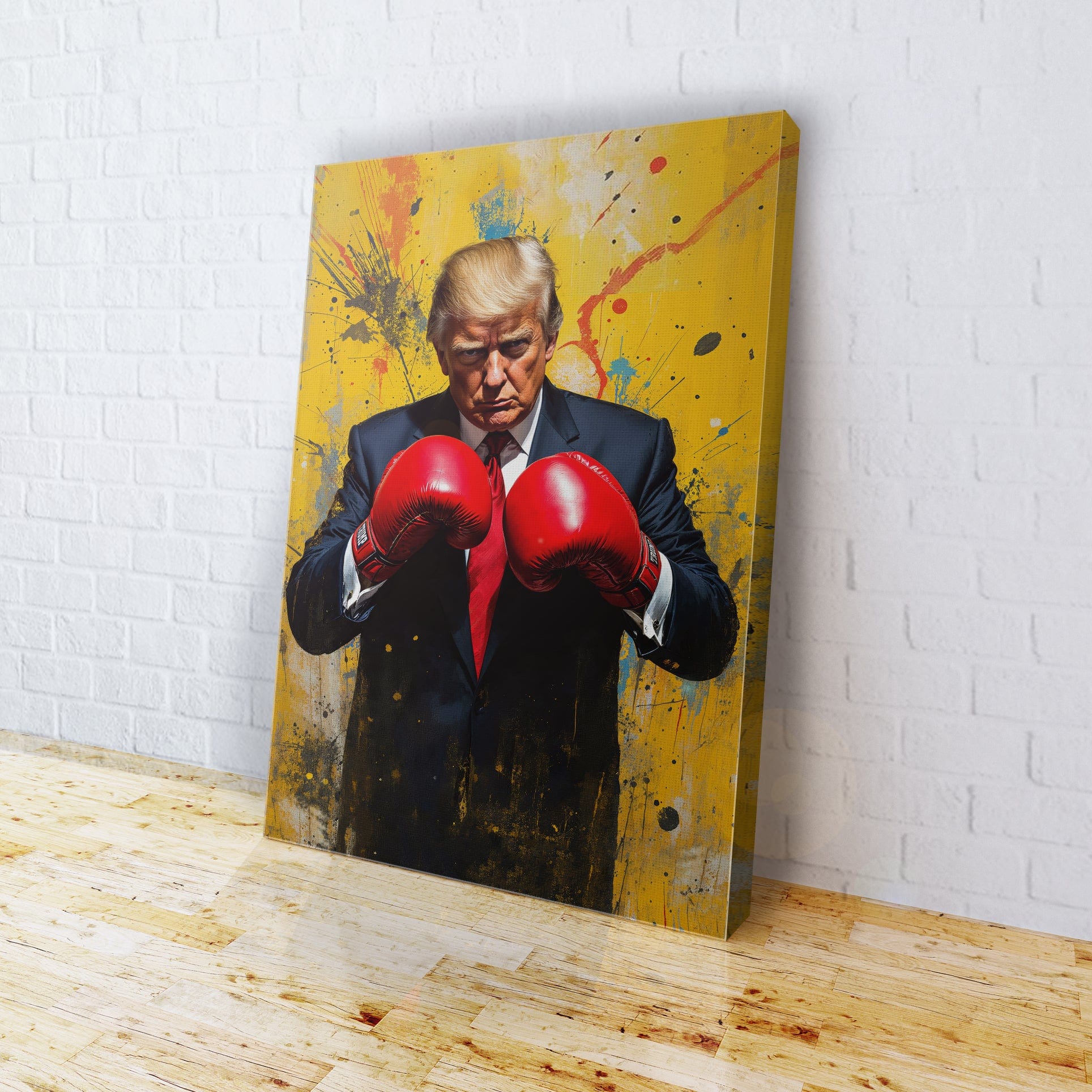 Trump Boxing Painting Canvas maga trump