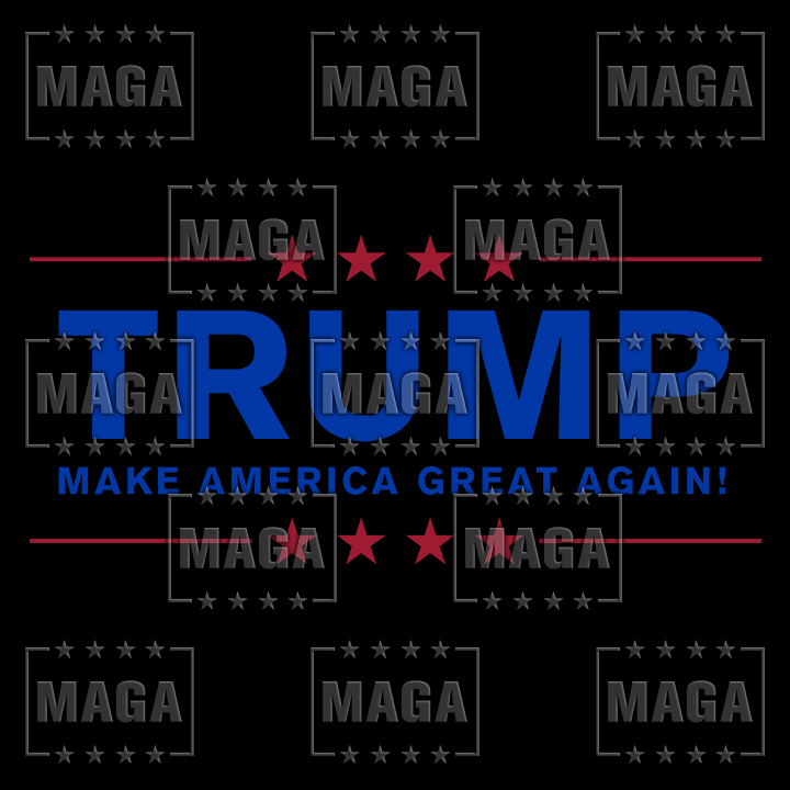 Trump MAGA Ladies Tee - Black maga trump