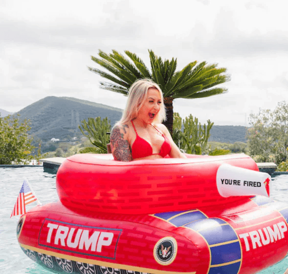 Trump Tank Water Blaster Pool Float | Winter Sled maga trump