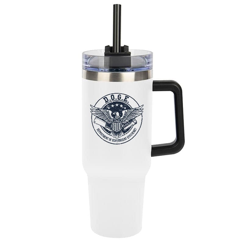 White D.O.G.E Seal Tumbler maga trump