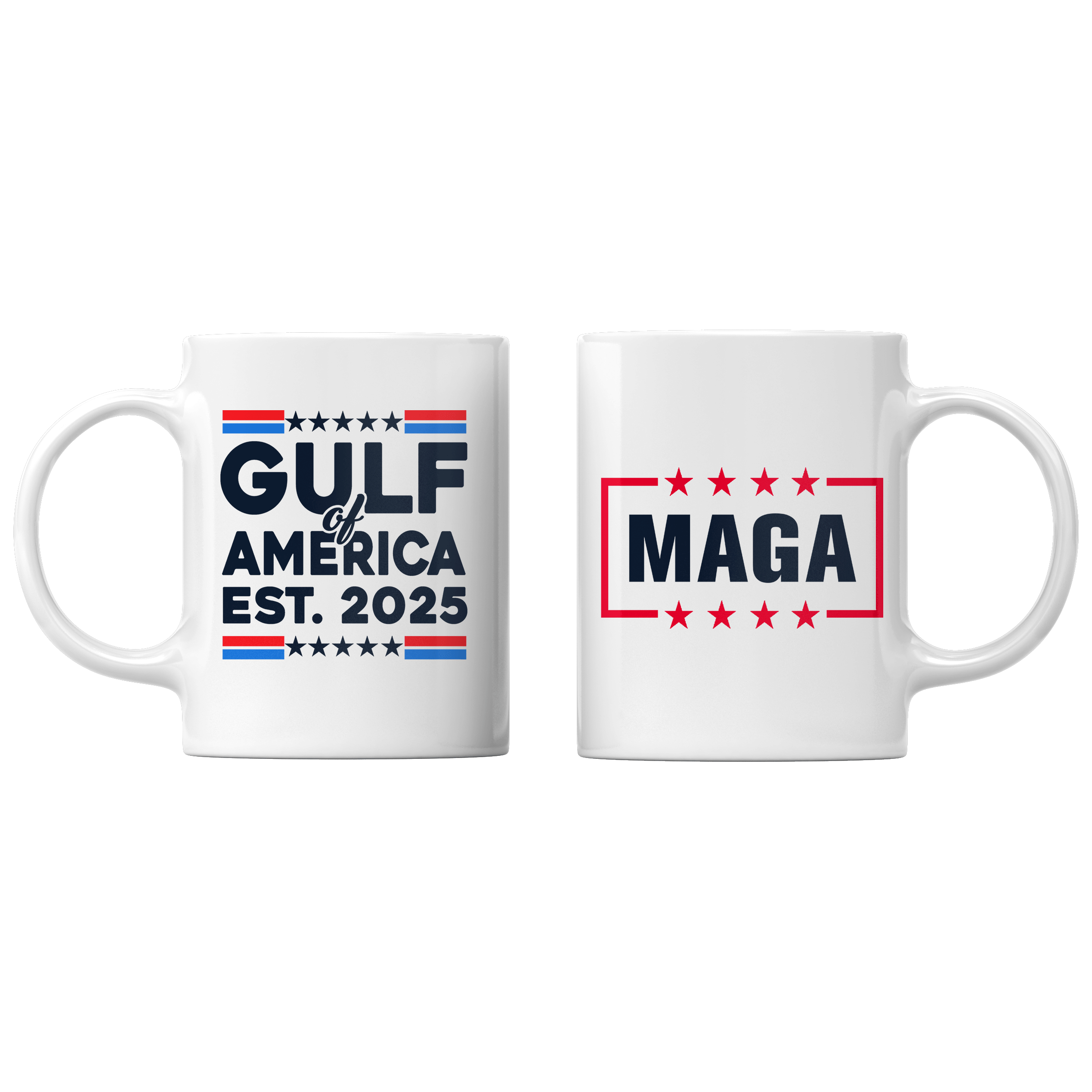 White Gulf of America 2025 Mug maga trump