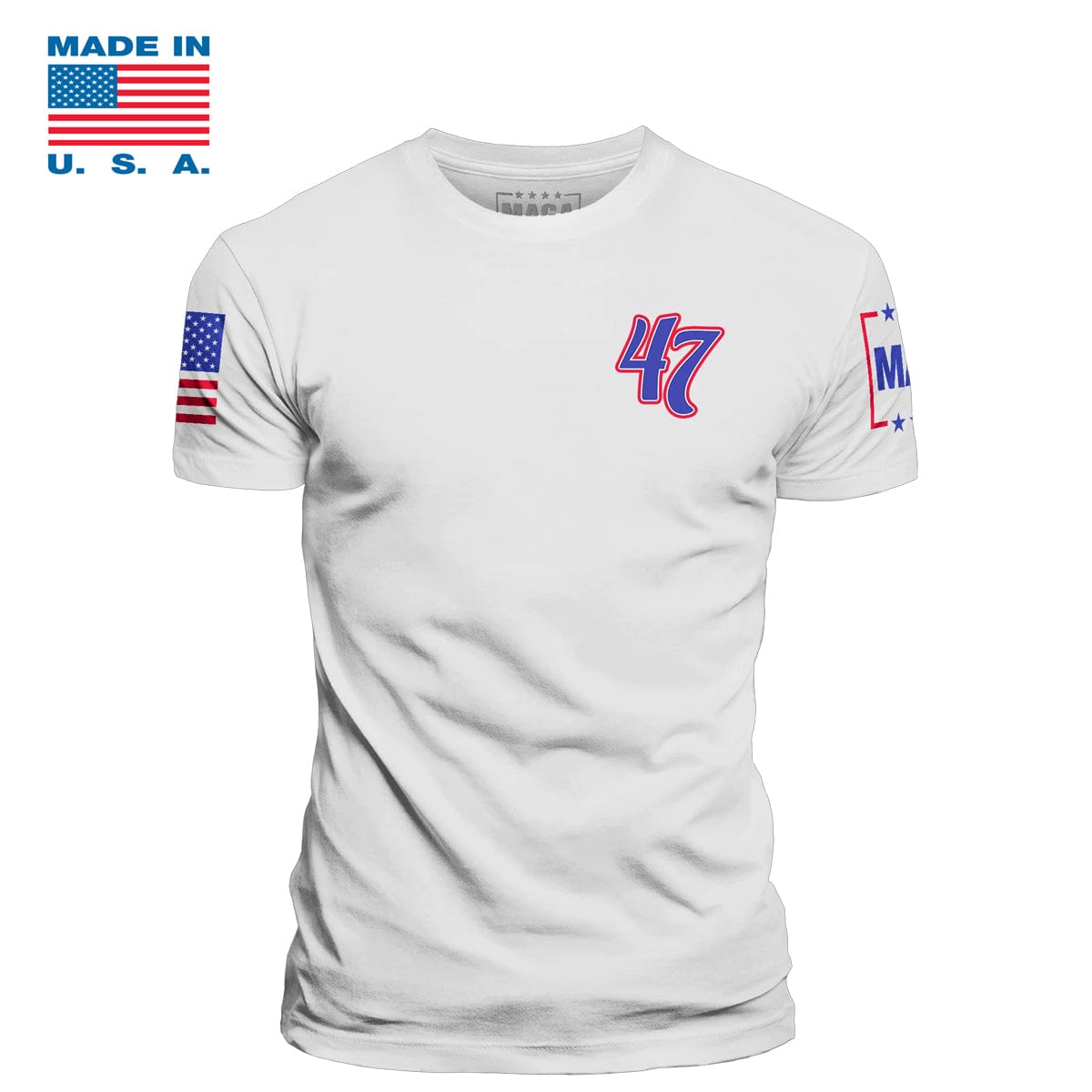 White / S 47 Made in the USA maga trump