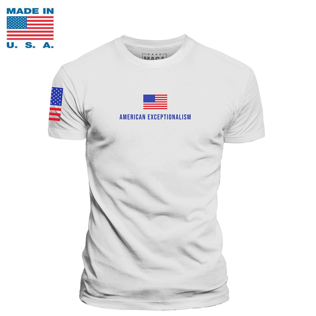 White / S American Exceptionalism Made in the USA maga trump