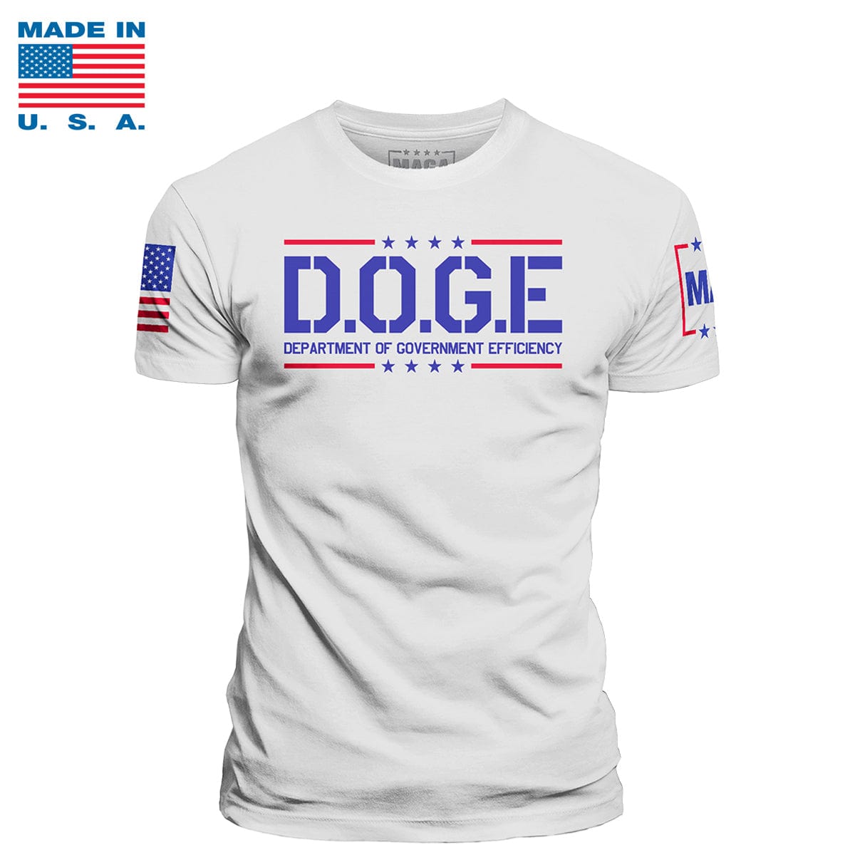 White / S D.O.G.E Department Of Government Efficiency Made in the USA maga trump