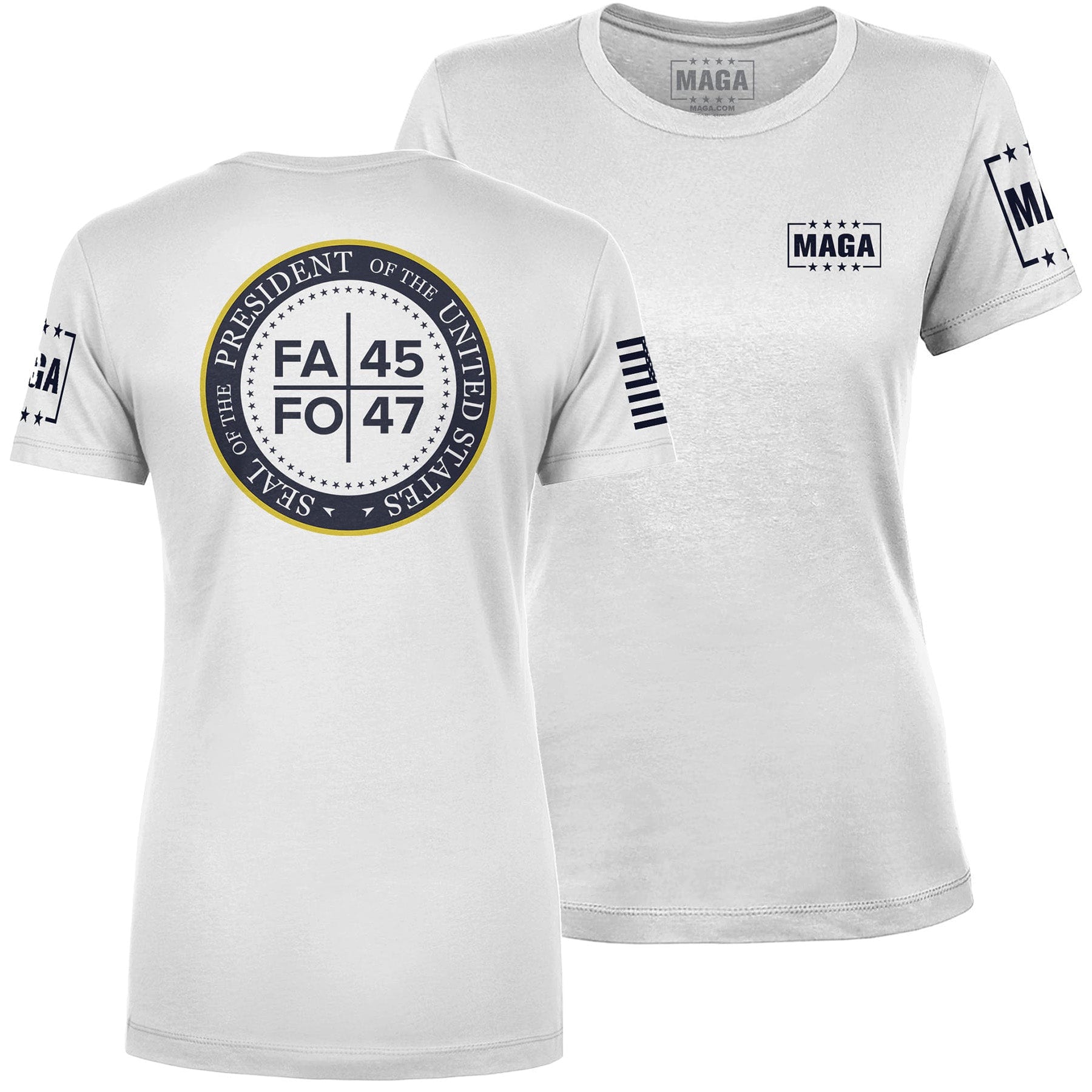 White / S FAFO 45/47 Ladies Tee maga trump