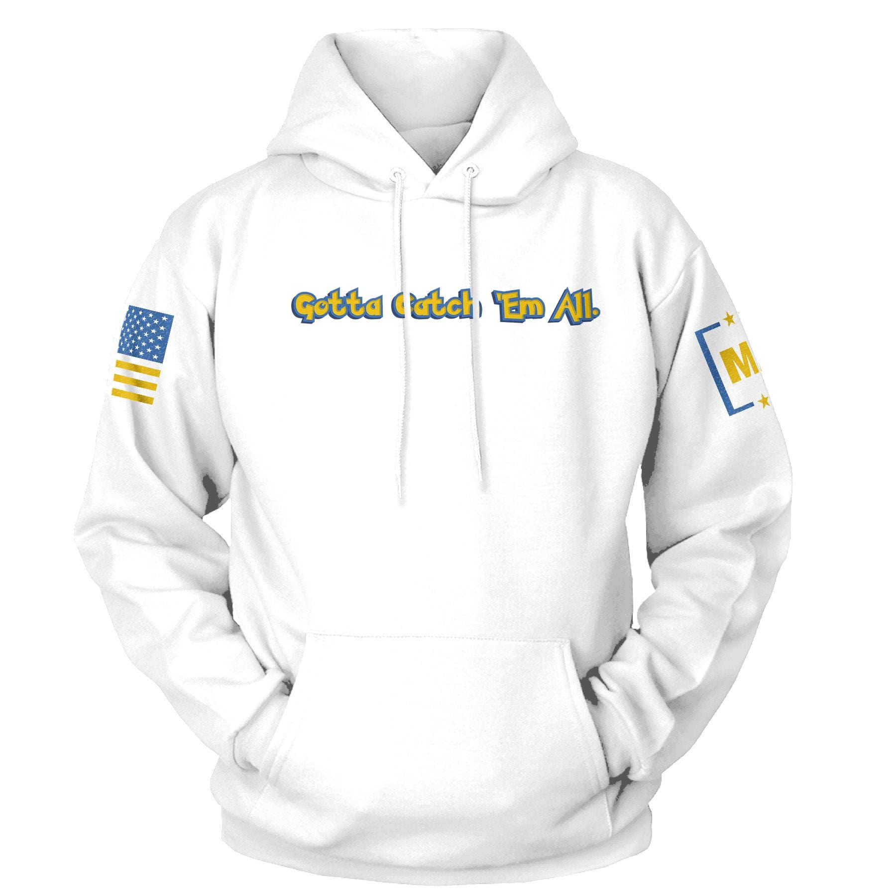 White / S Gotta Catch 'Em All Hoodie maga trump