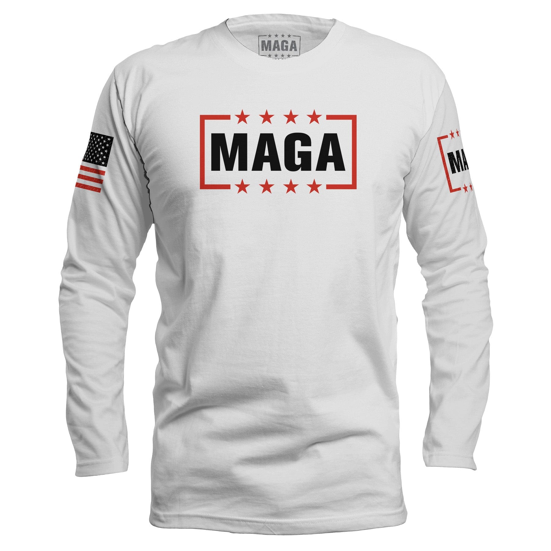 White / S MAGA Logo Long Sleeve maga trump